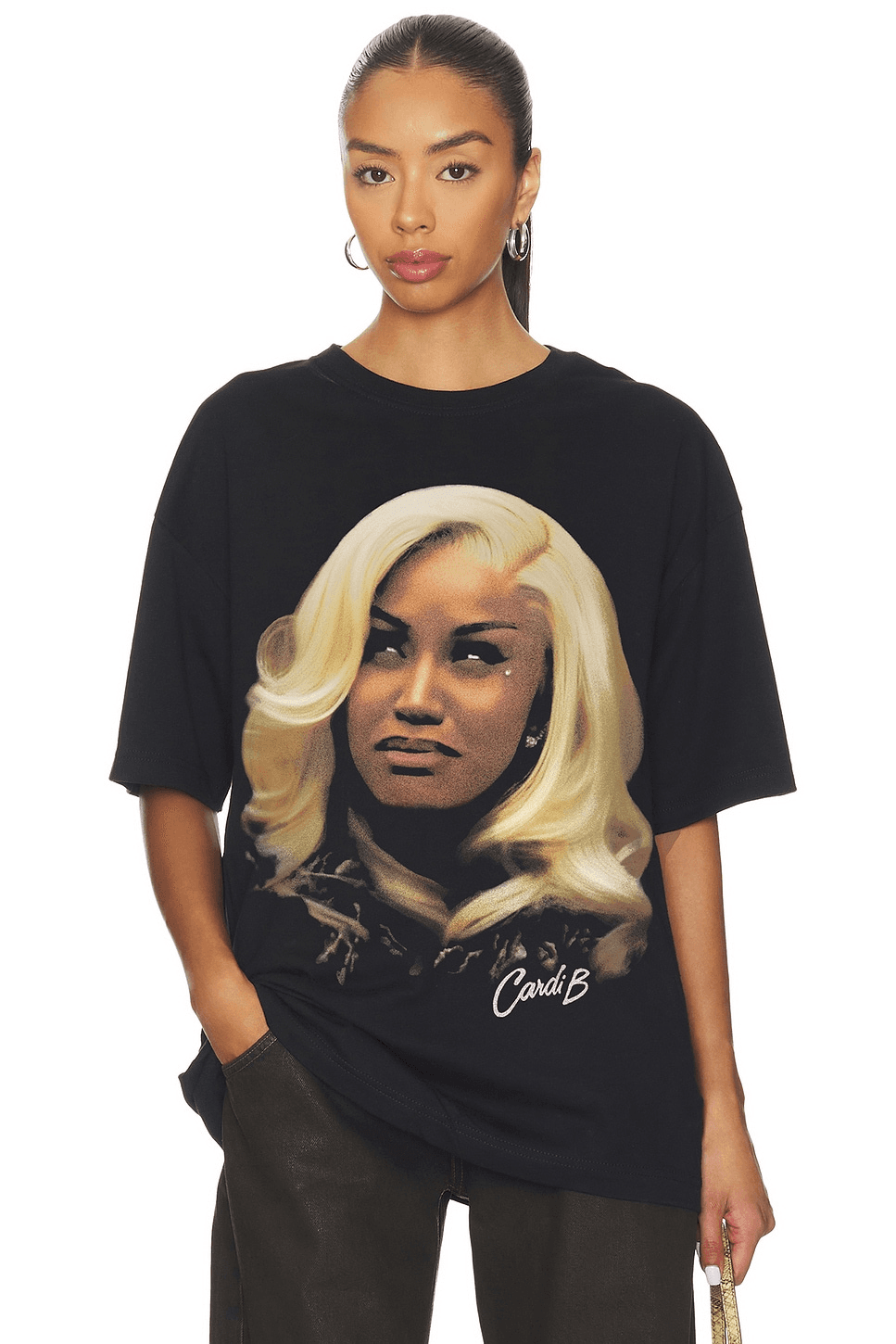 Cardi B Blonde Tee In Black - Image 1