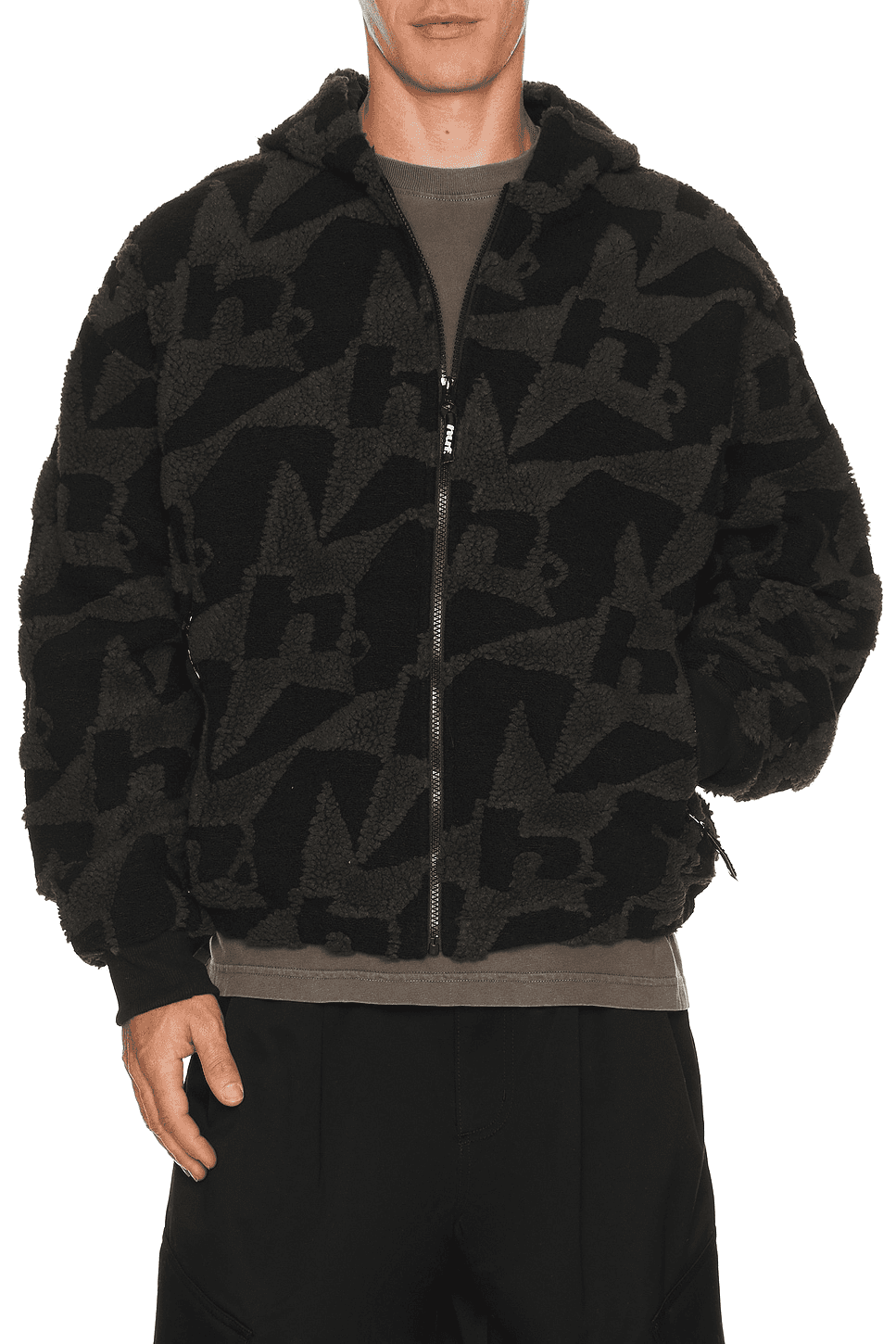 H Star Repeat High Pile Jacket - Image 1
