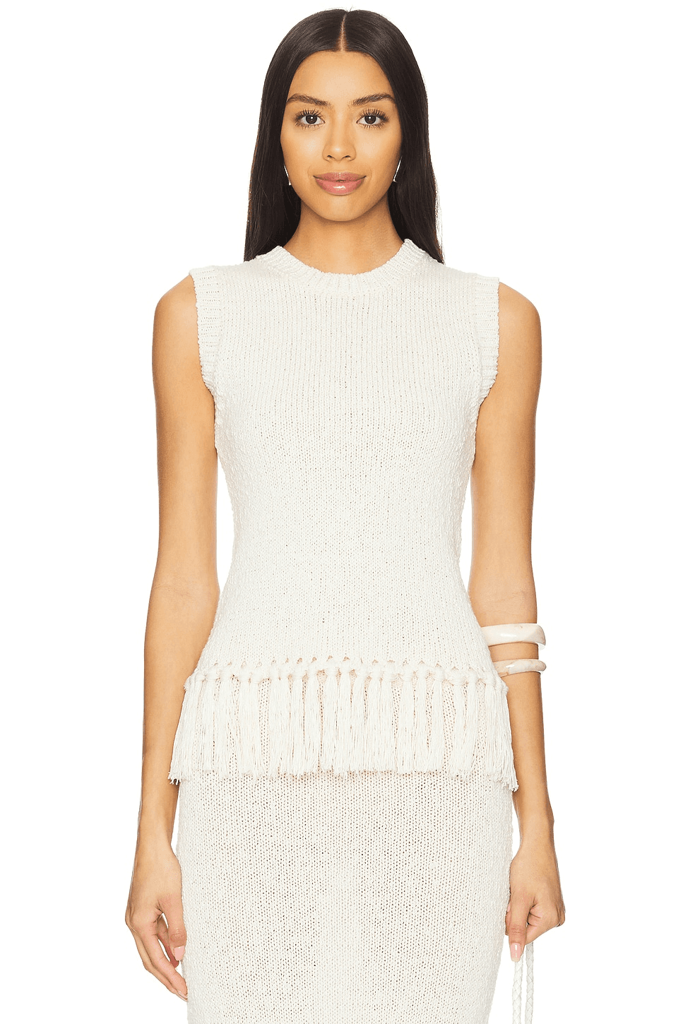 Lauryn Knit Fringe Top - Image 1