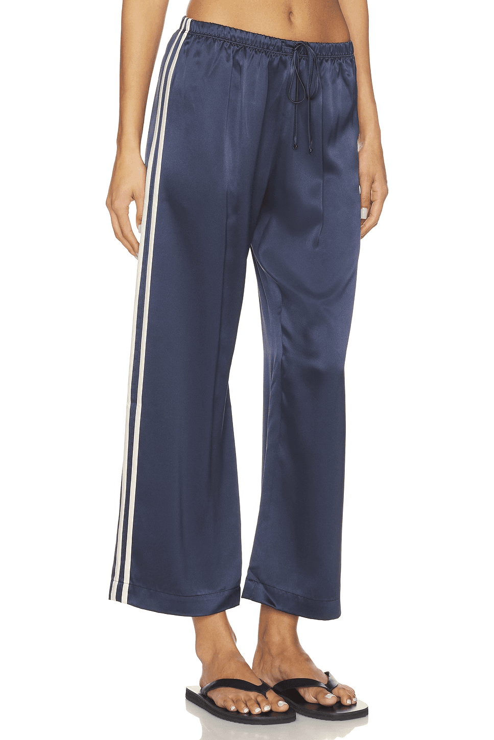 The Silk Stripe Crop Pant - Image 1