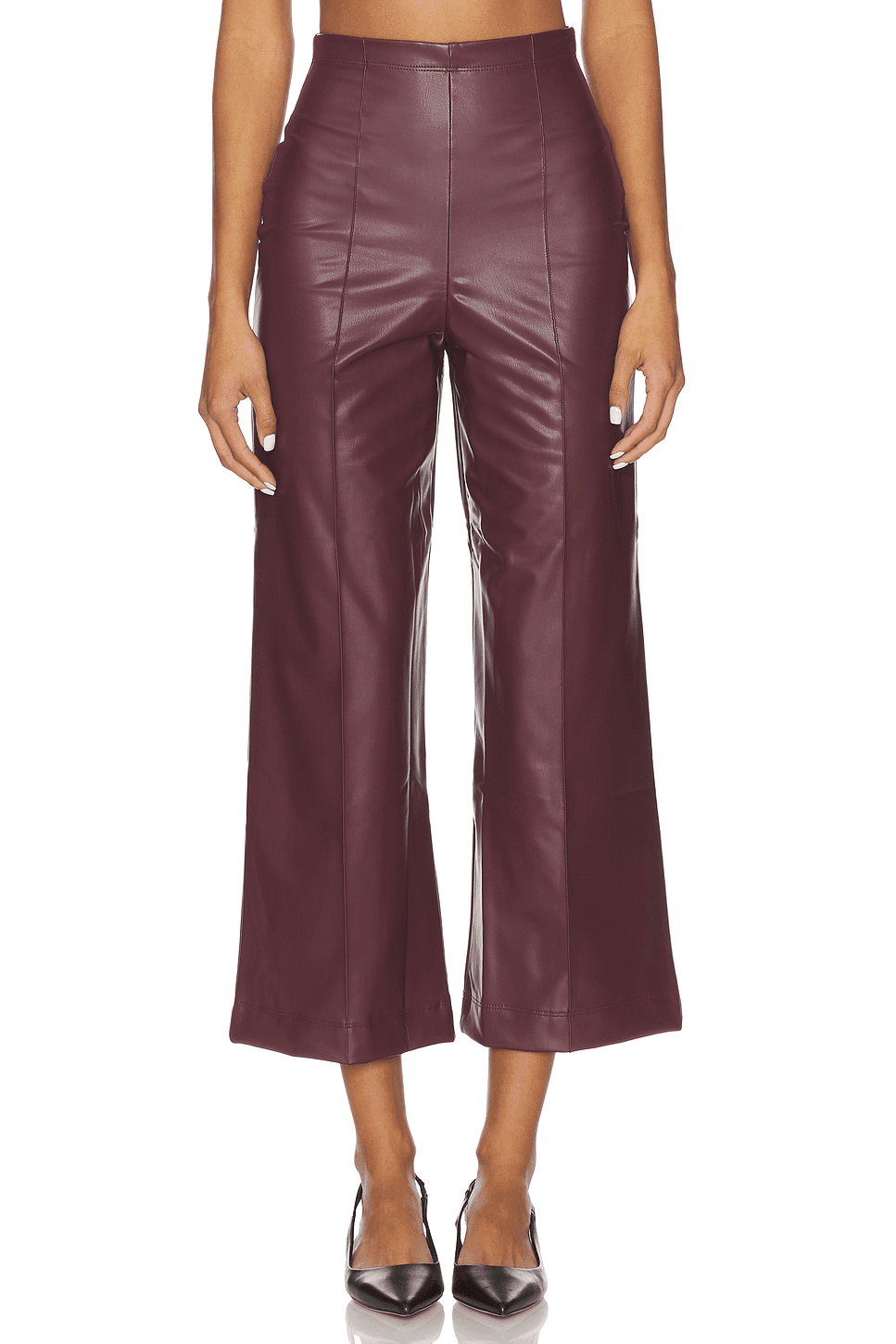 Faux Leather Straight Leg Pant - Image 1