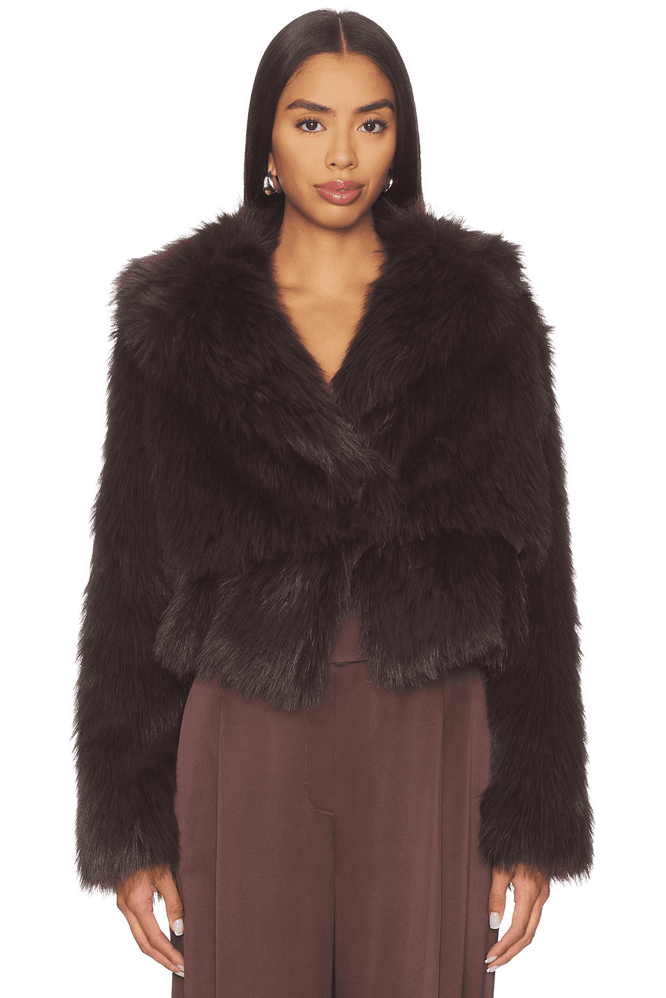 Faux Fur Bomber Jacket - Image 1