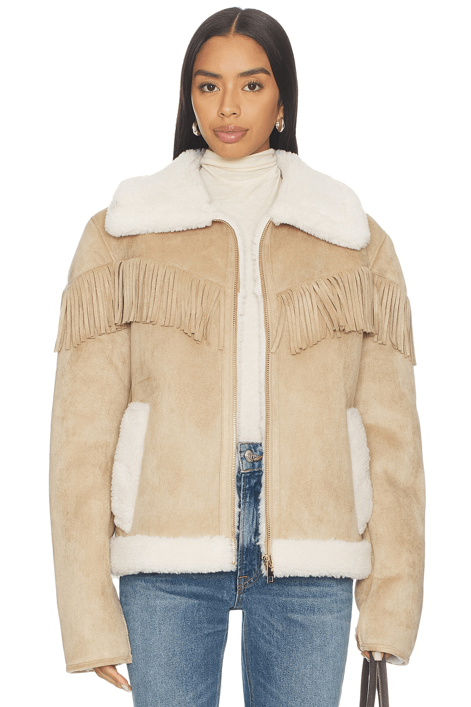 Inez Faux Shearling Jacket - Image 1