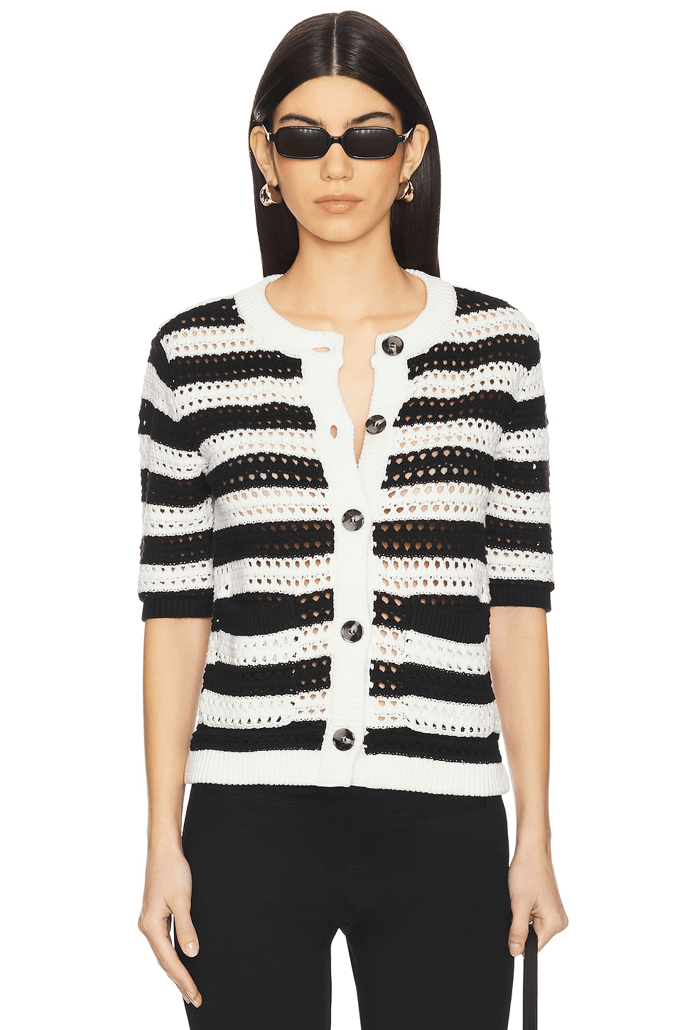 Open Knit Sweater Jacket - Image 1