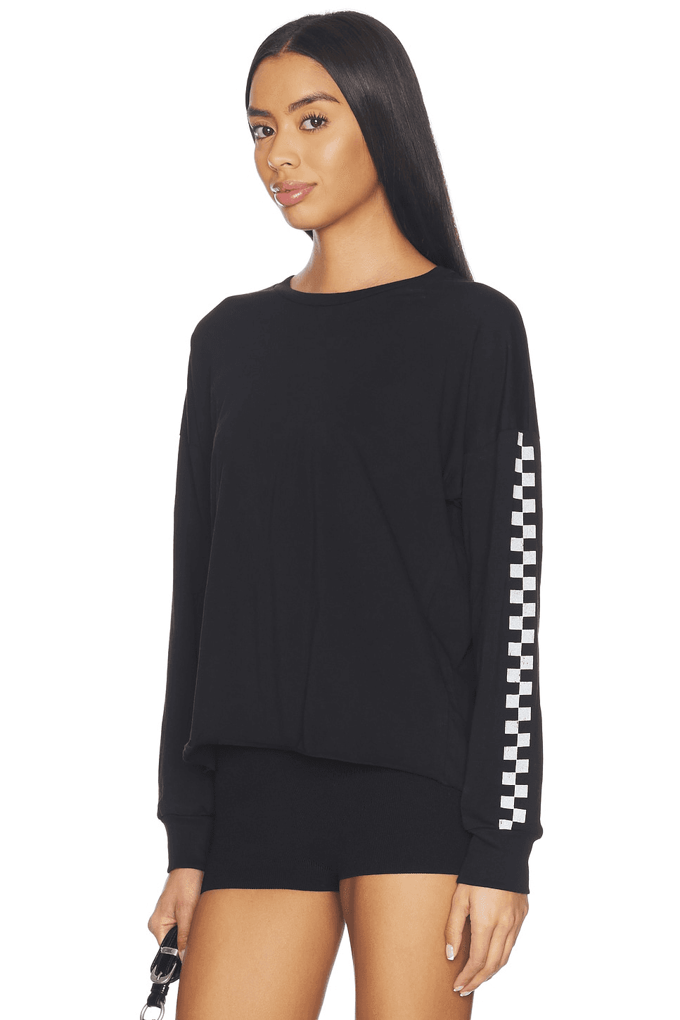 Keegan Longsleeve Drop Shoulder Crop Tee - Image 1