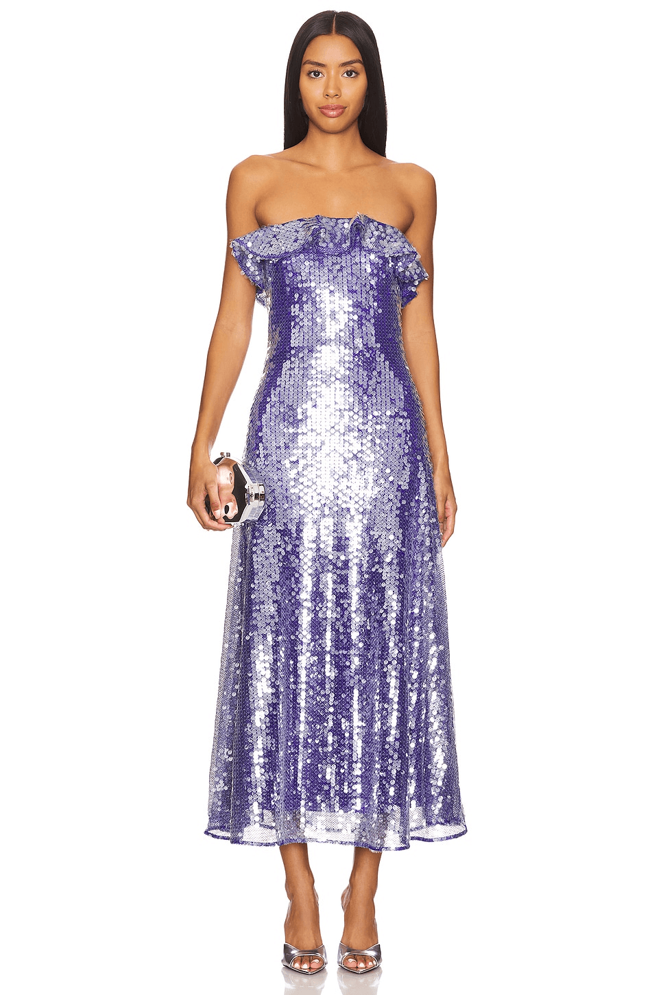 Braelynn Mesh Sequin Midi Dress - Image 1