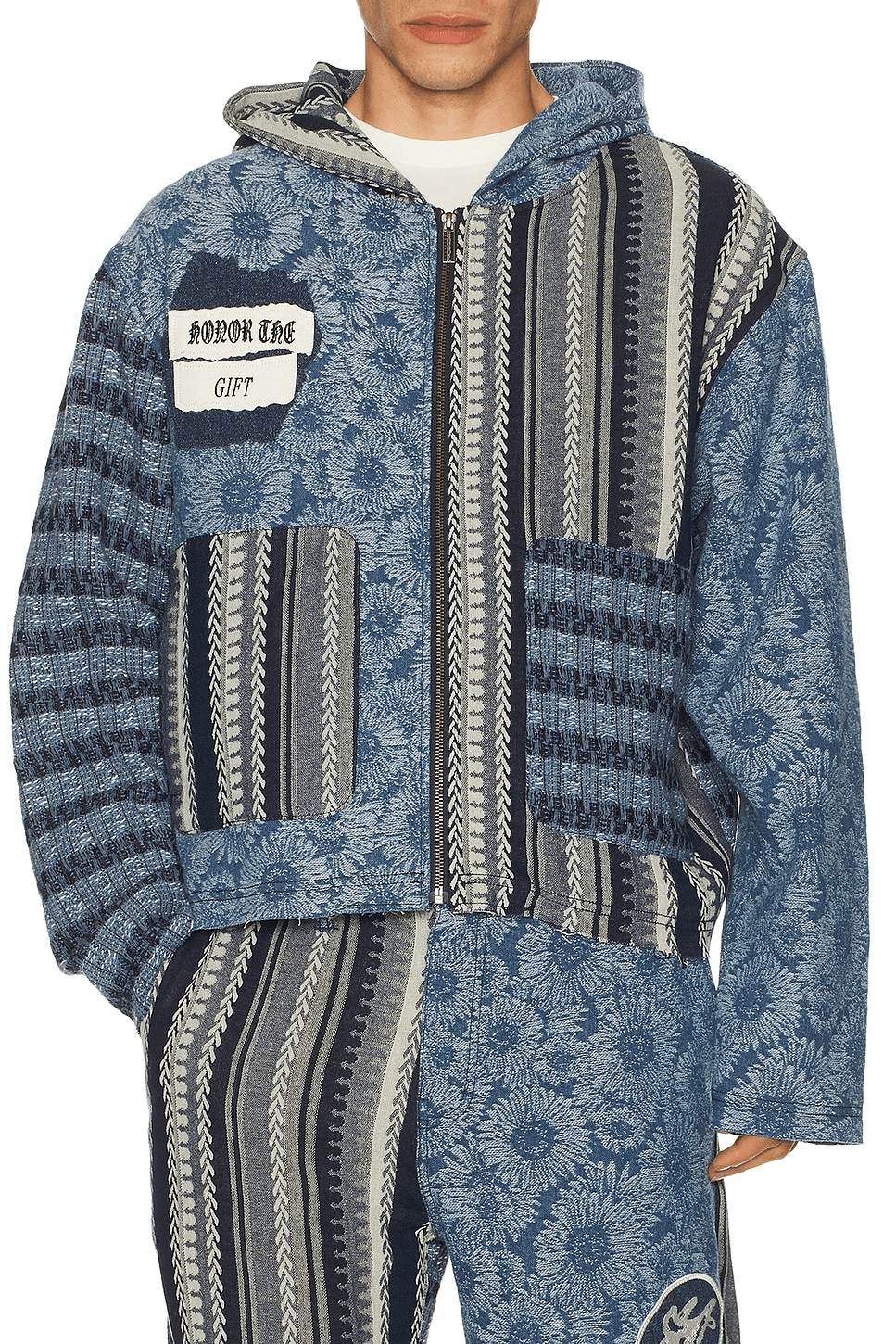 Indigo Tapestry Hoodie - Image 1