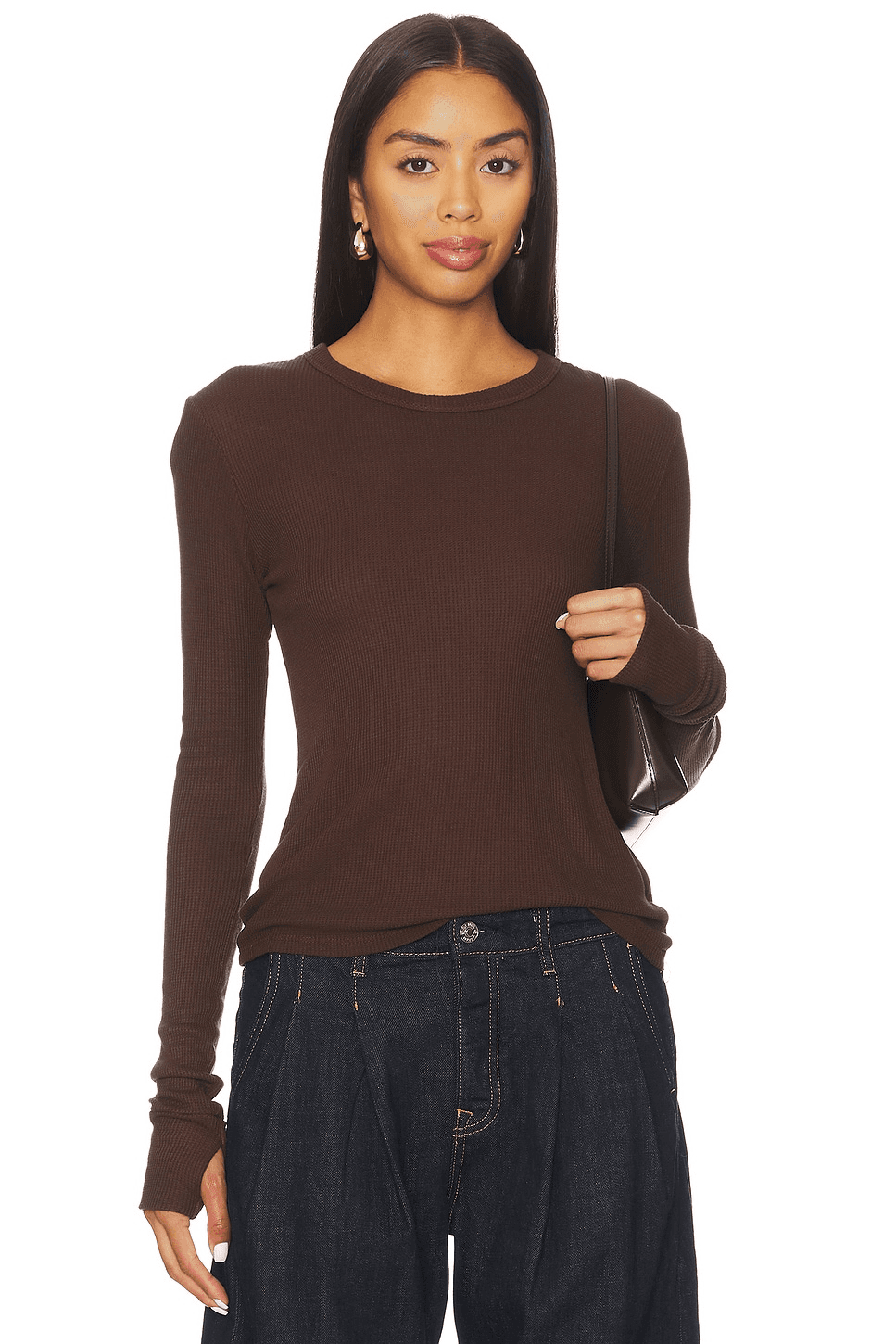 Axl Long Sleeve Crop Fitted Top - Image 1