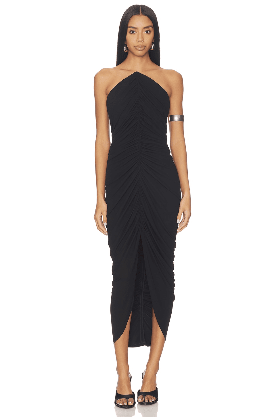 Structured Bodice Midi Dress - Image 1