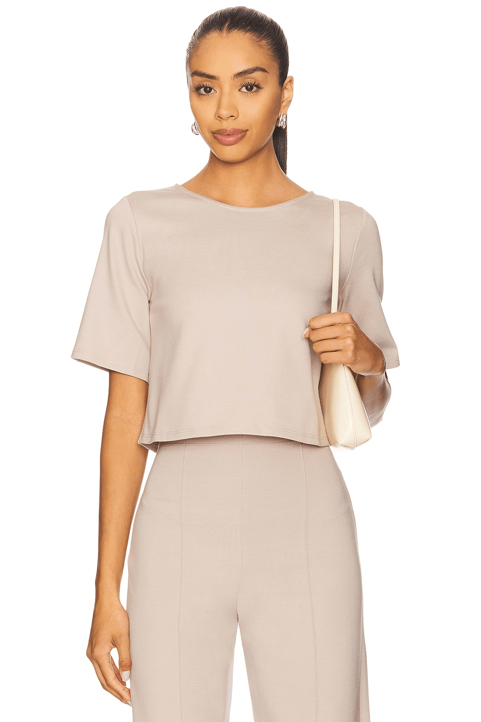 Ponte Knit Short Sleeve Top - Image 1