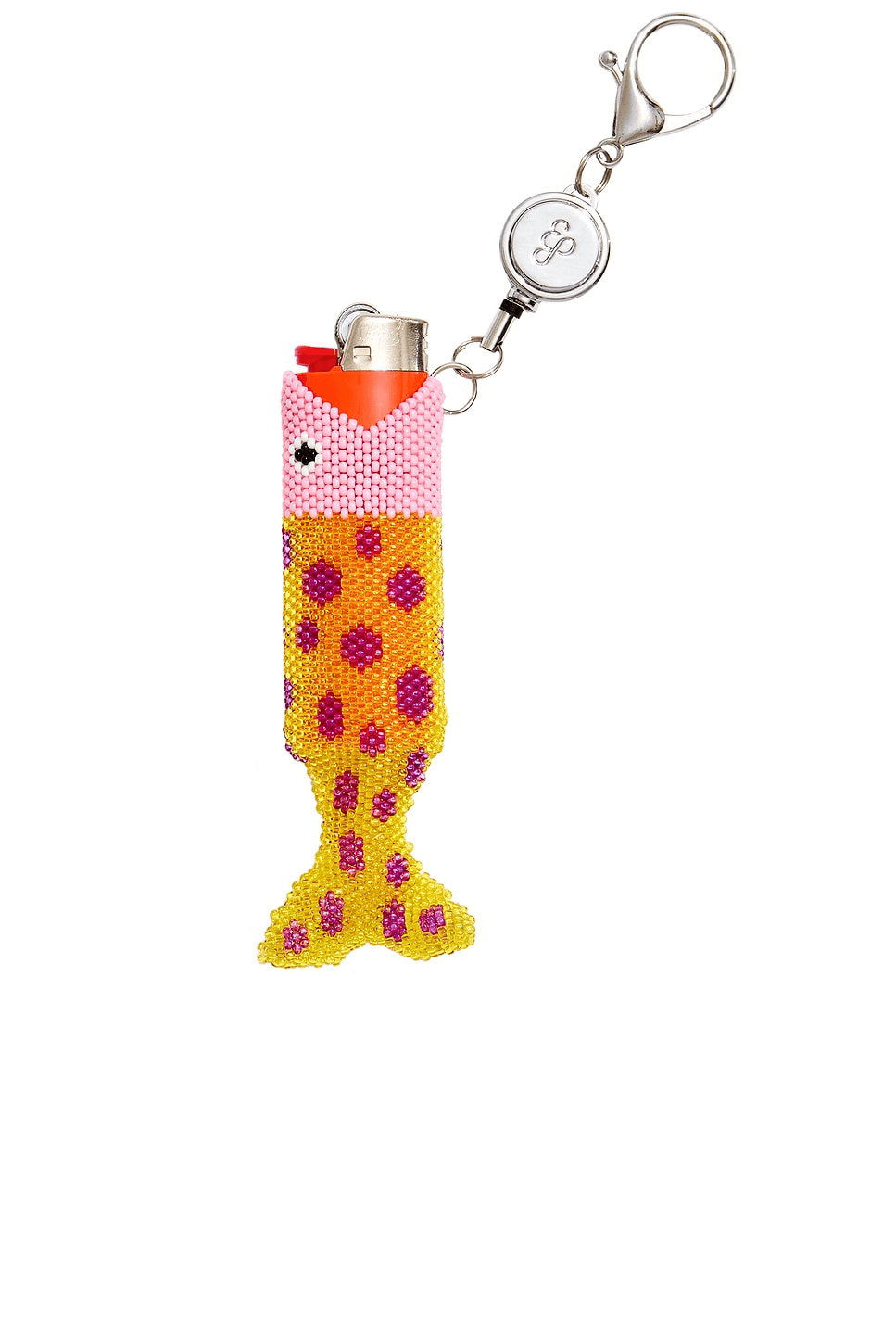 Beaded Fish Retractable Lighter Keychain - Image 1