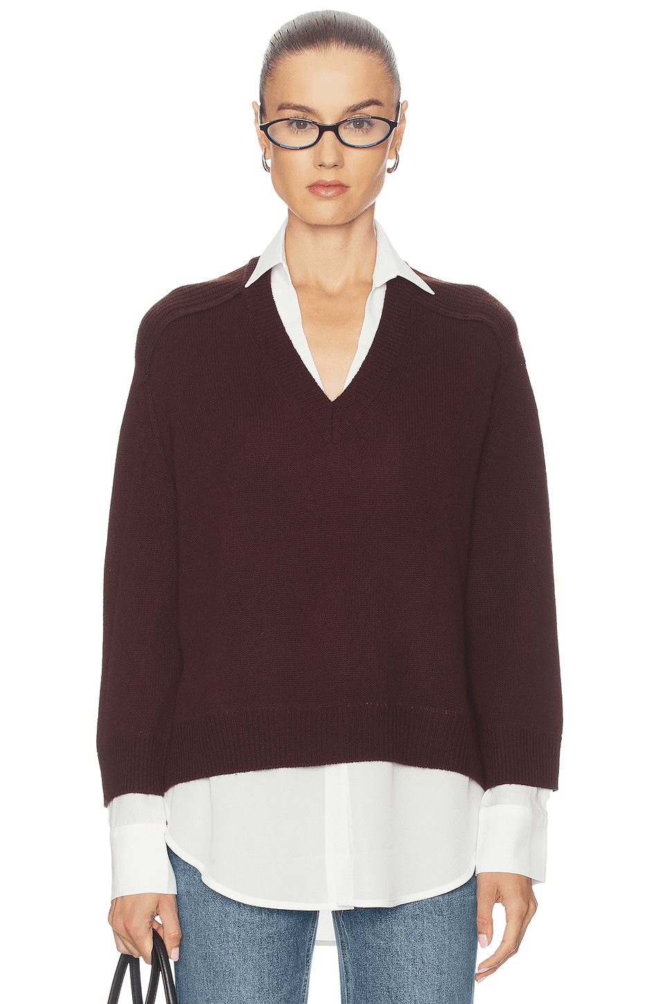 V-neck Layered Pullover - Image 1