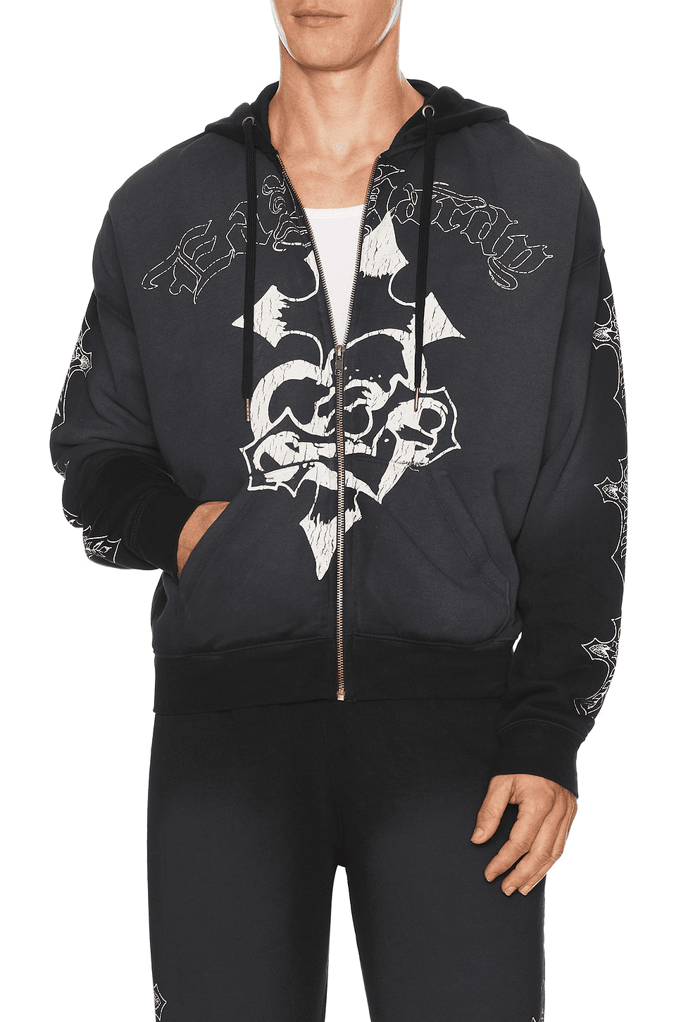 Crosses Boxy Zip Hoodie - Image 1