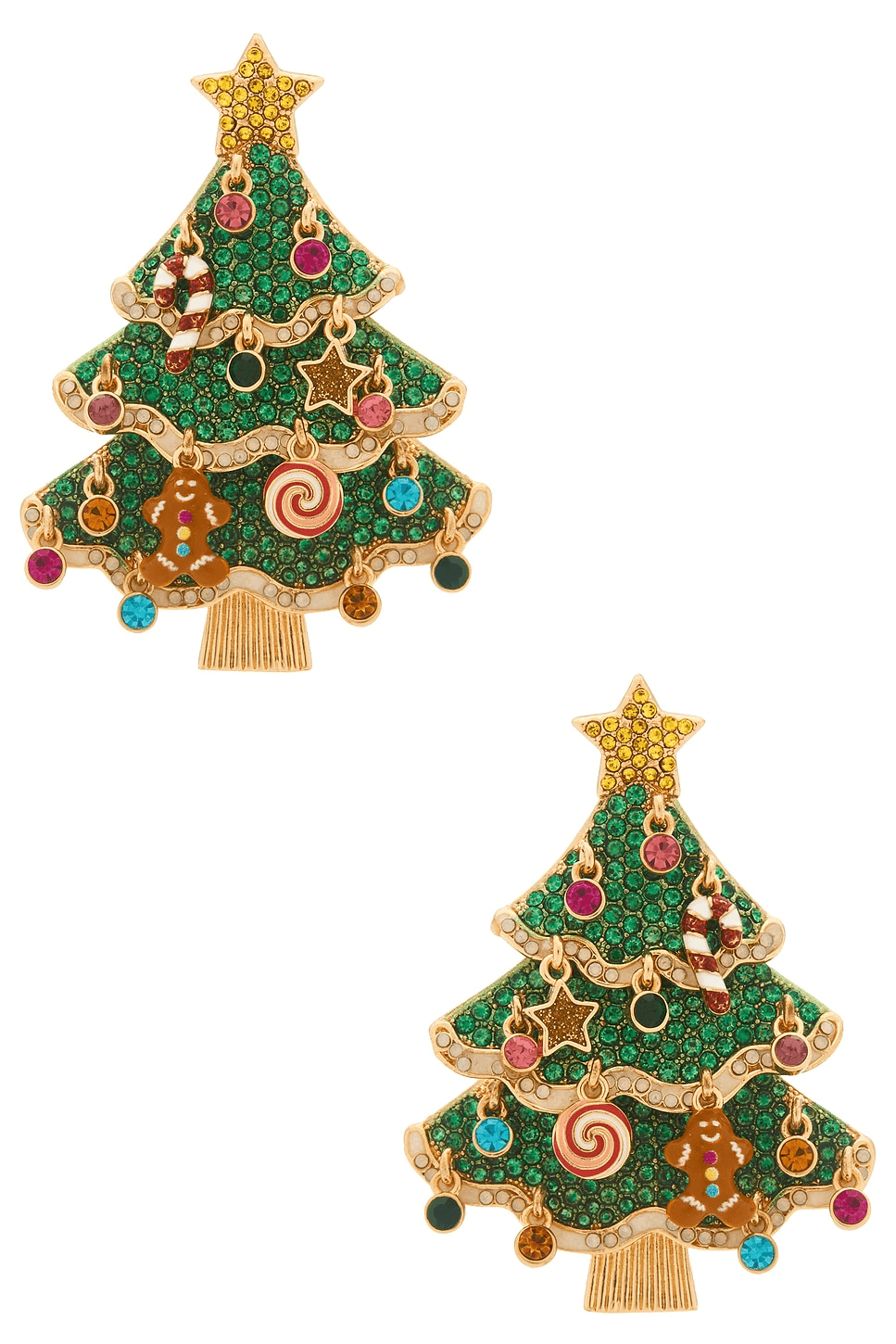 Christmas Tree Statement Earrings - Image 1