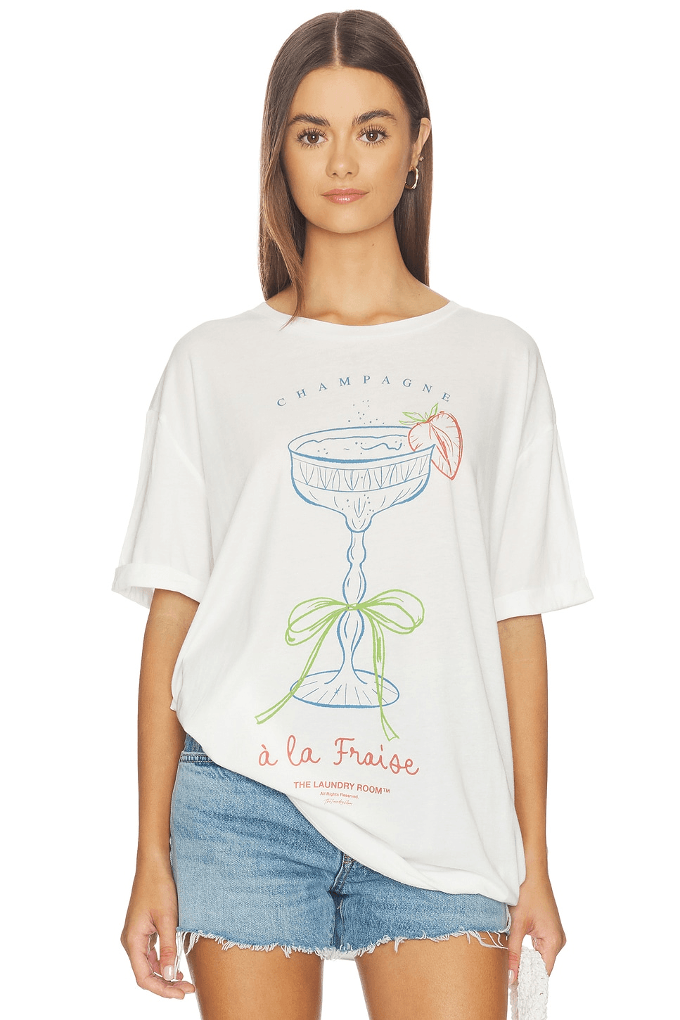 Strawberry Champagne Oversized Tee - Image 1