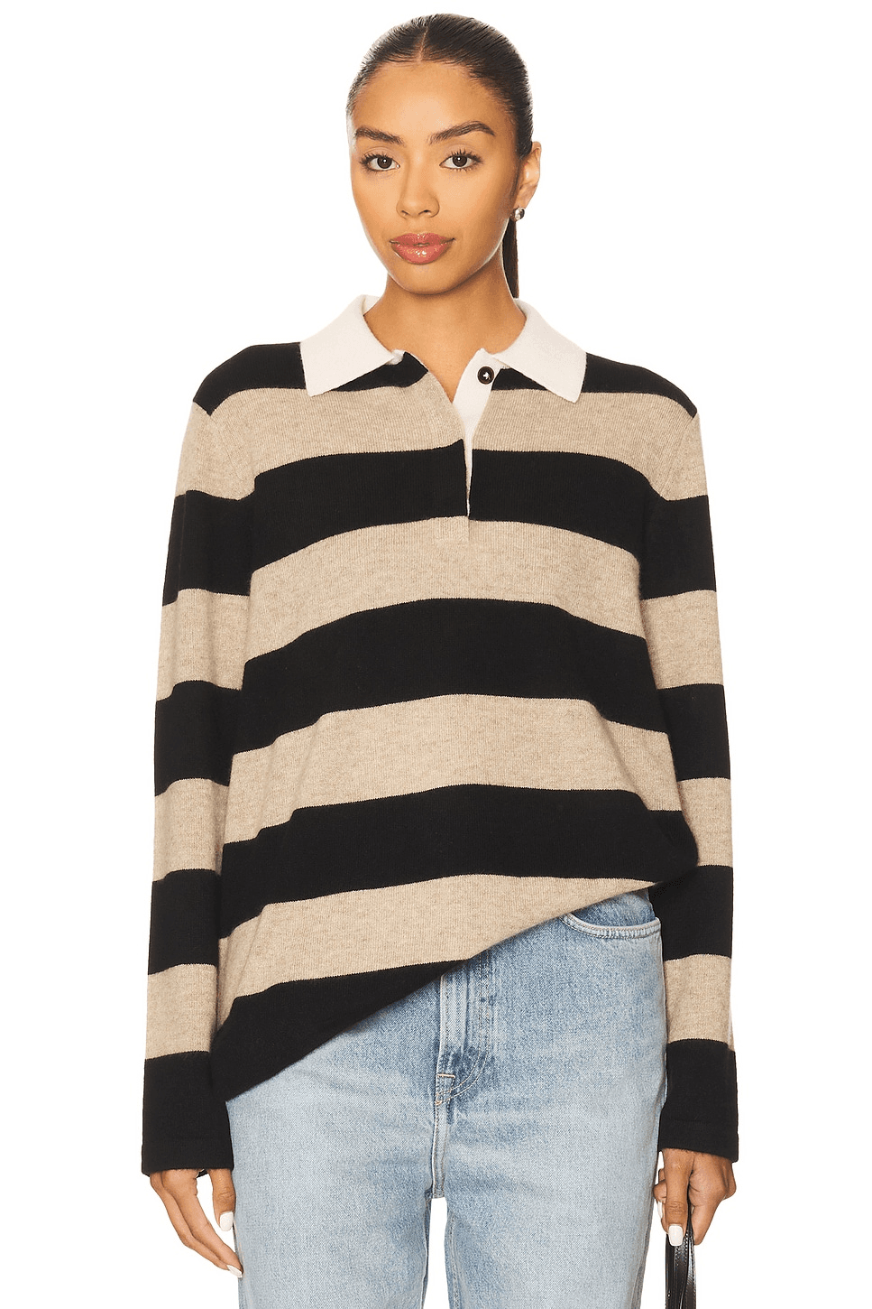 Cashmere Rugby Stripe Polo - Image 1