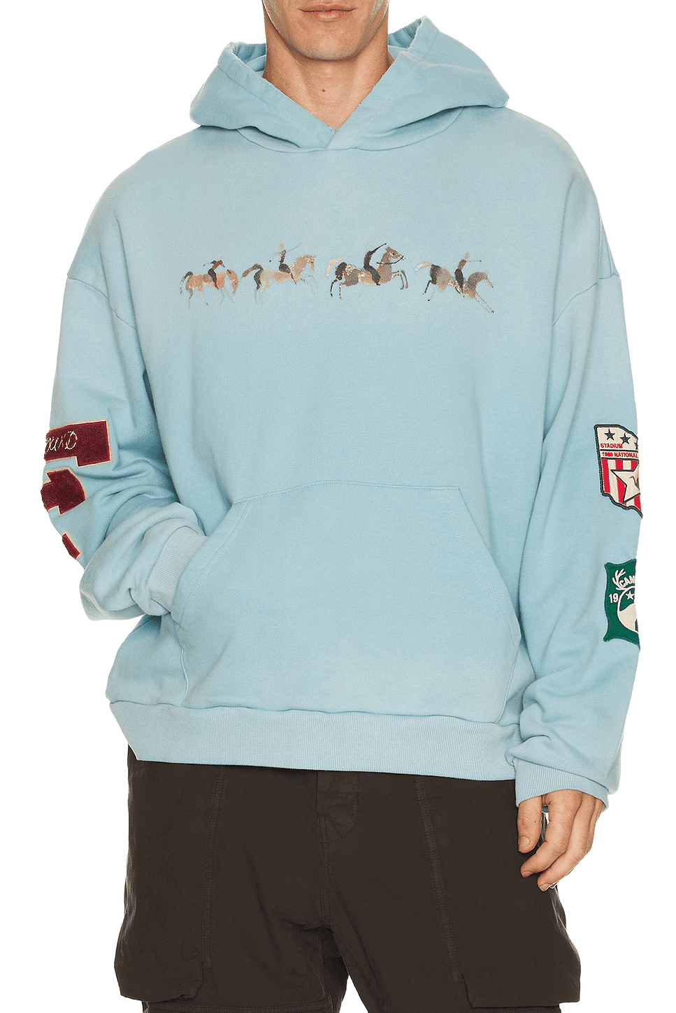 Horse Line Embroidered Hoodie - Image 1