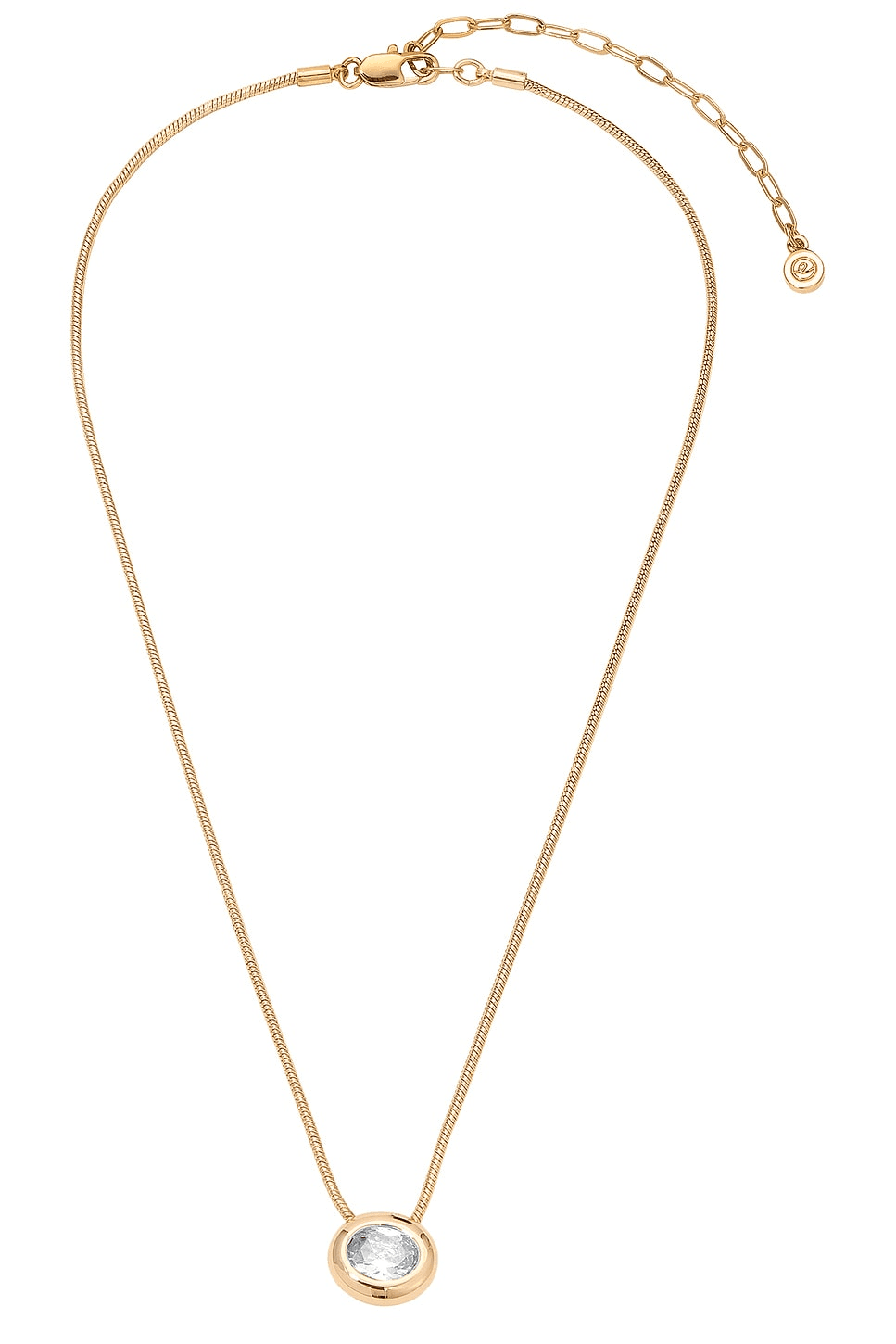 Donut Crystal Pendant Necklace - Image 1