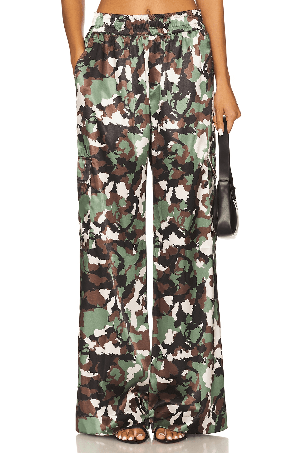 Satin Cargo Pants - Image 1