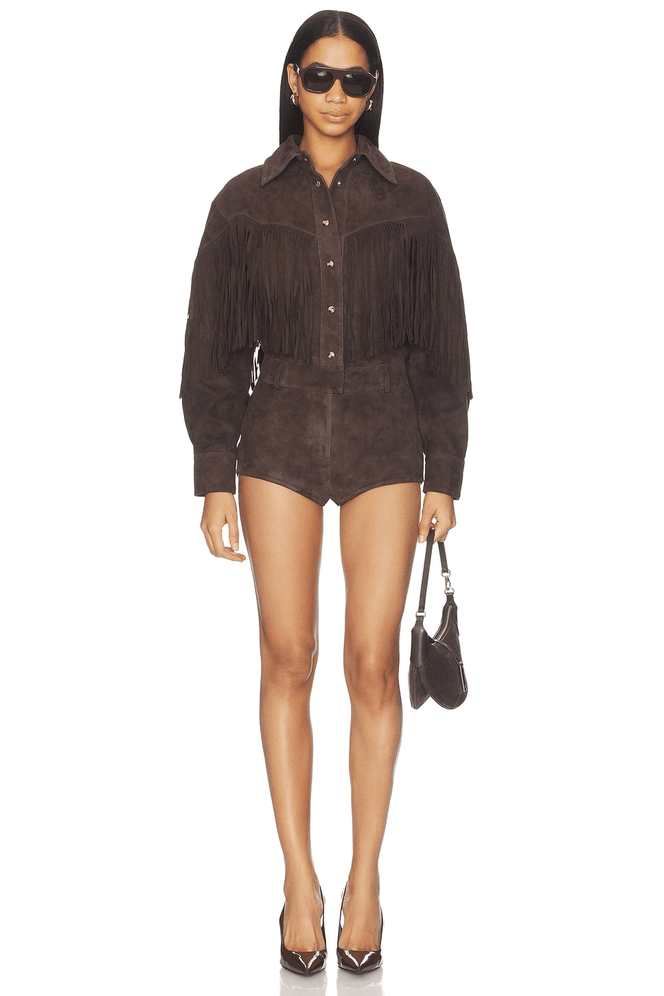 Araminta Suede Romper - Image 1