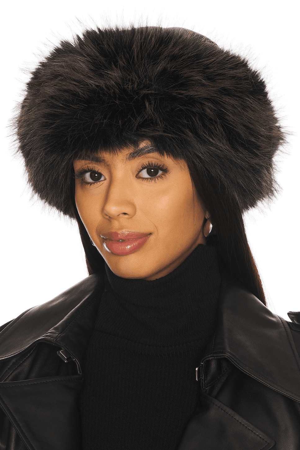 Faux Shearling Roller Hat - Image 1