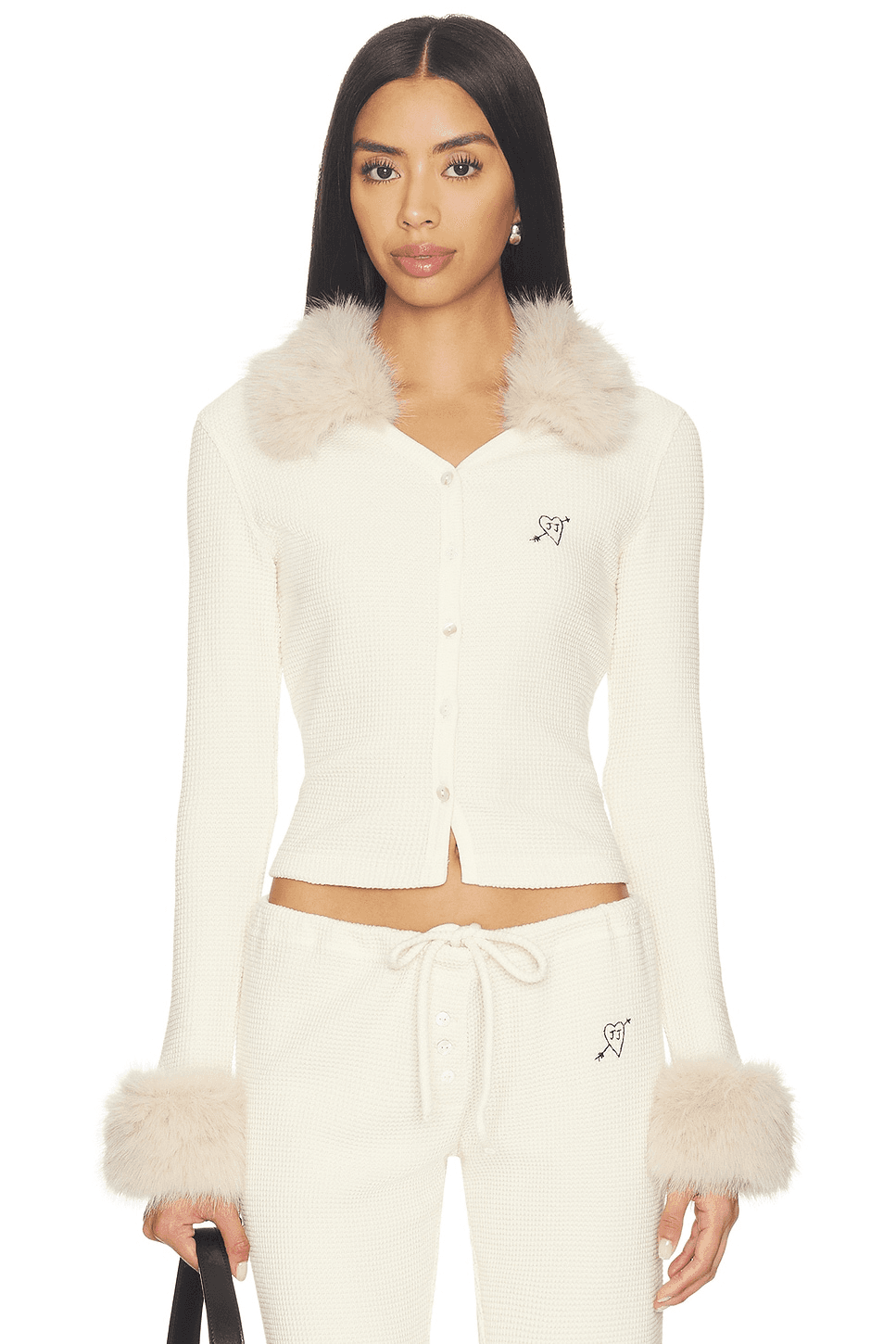 Waffle Knit Cardigan - Image 1