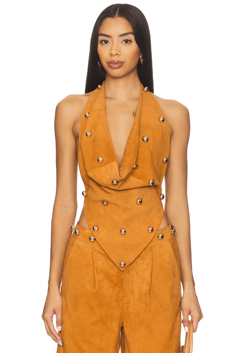 Dome Studded Halter Top - Image 1