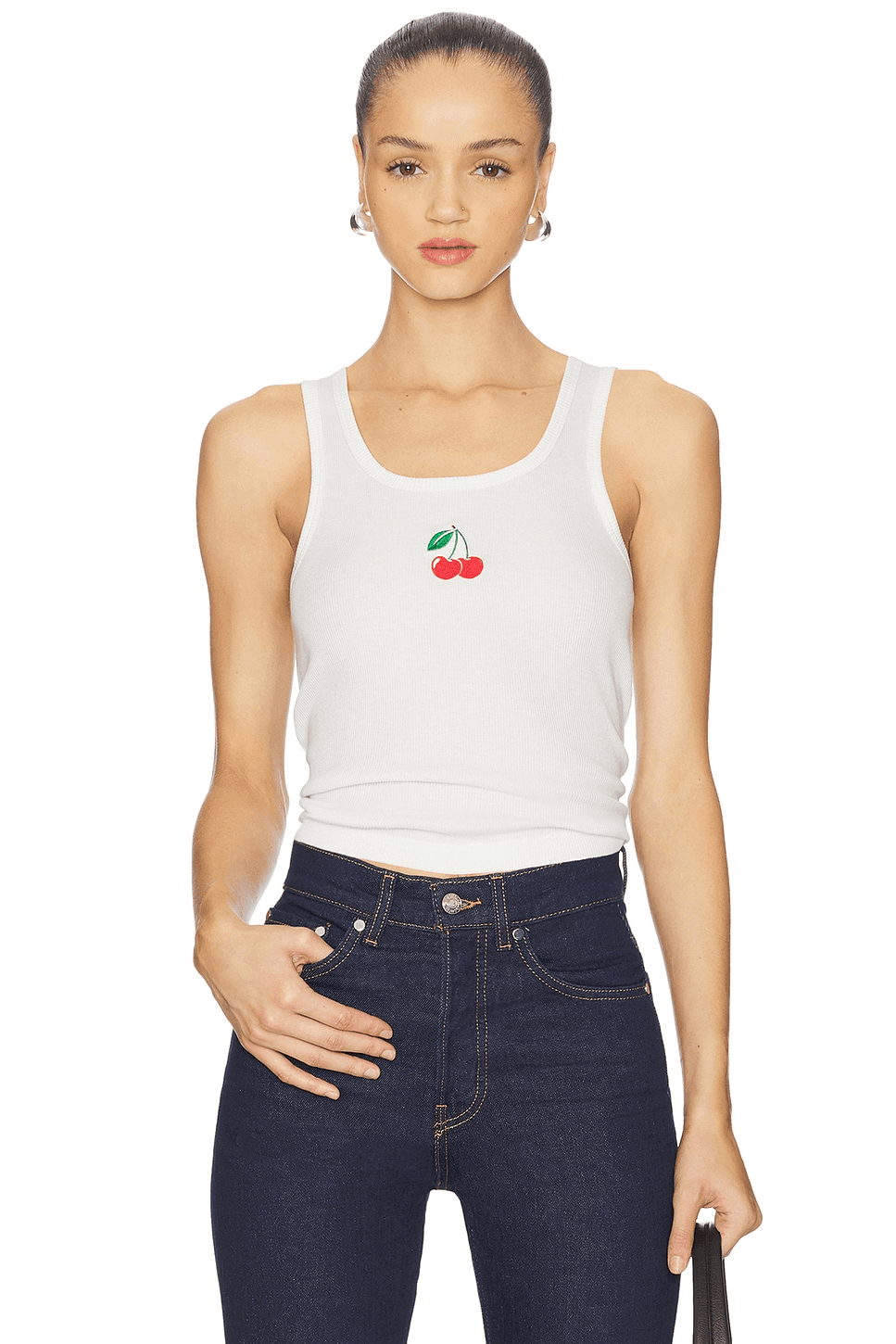 x REVOLVE Micro Cherry Rib Tank Top - Image 1