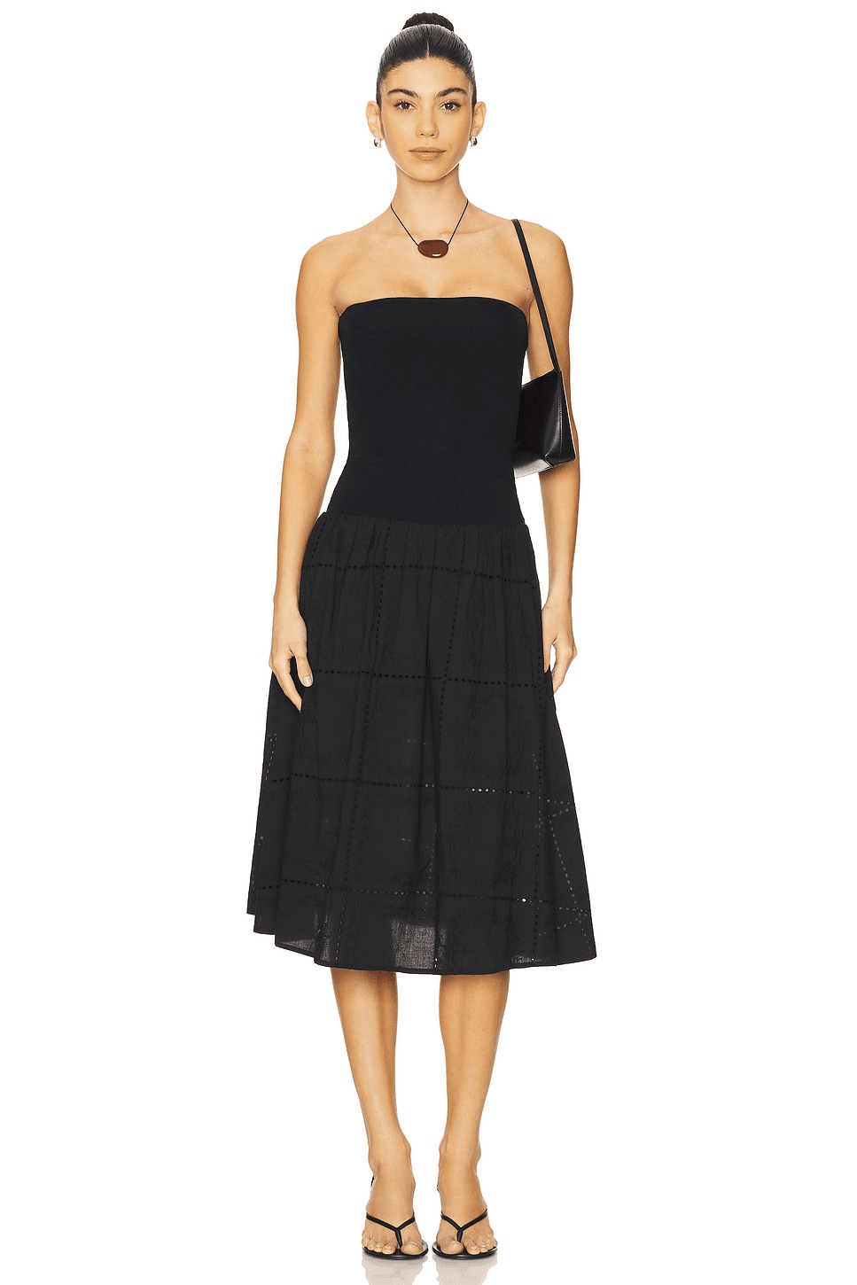 Ribbed Cotton Midi Dress - Image 1
