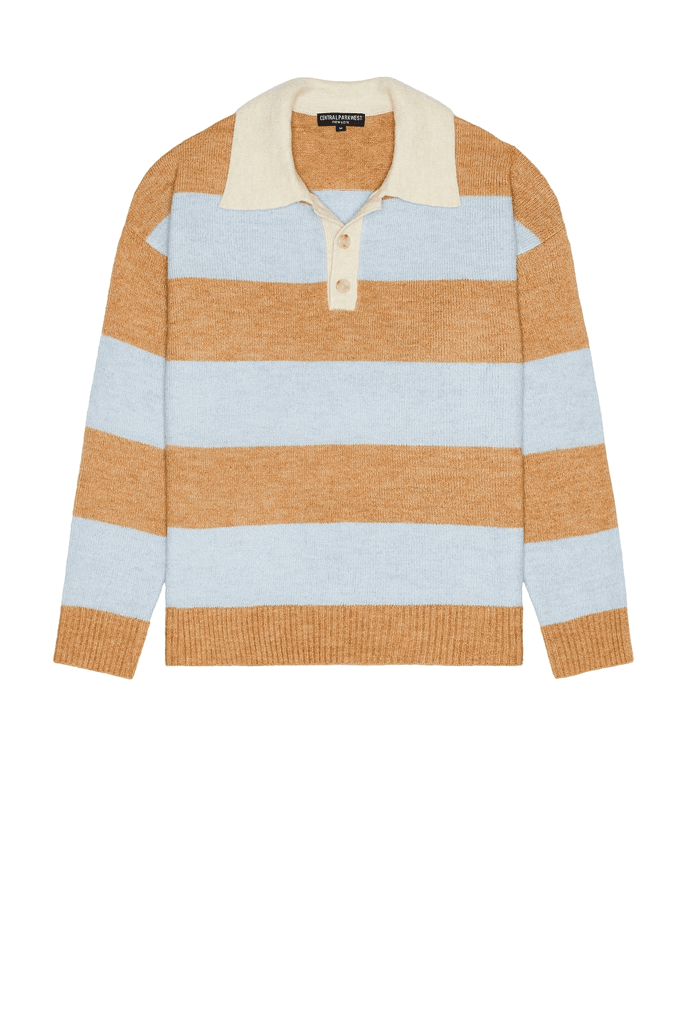Striped Rugby Polo Sweater - Image 1