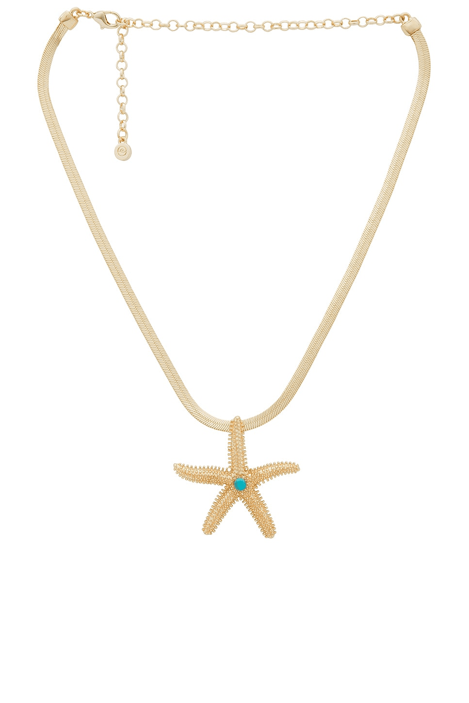 Starfish Pendant Herringbone Chain Necklace - Image 1