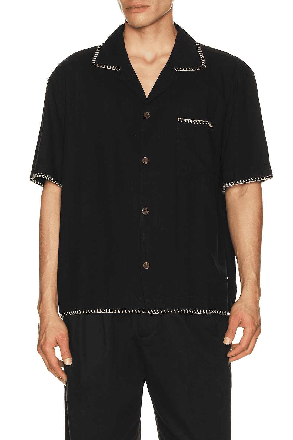 Relaxed Whip Stitch Shirt - Image 1