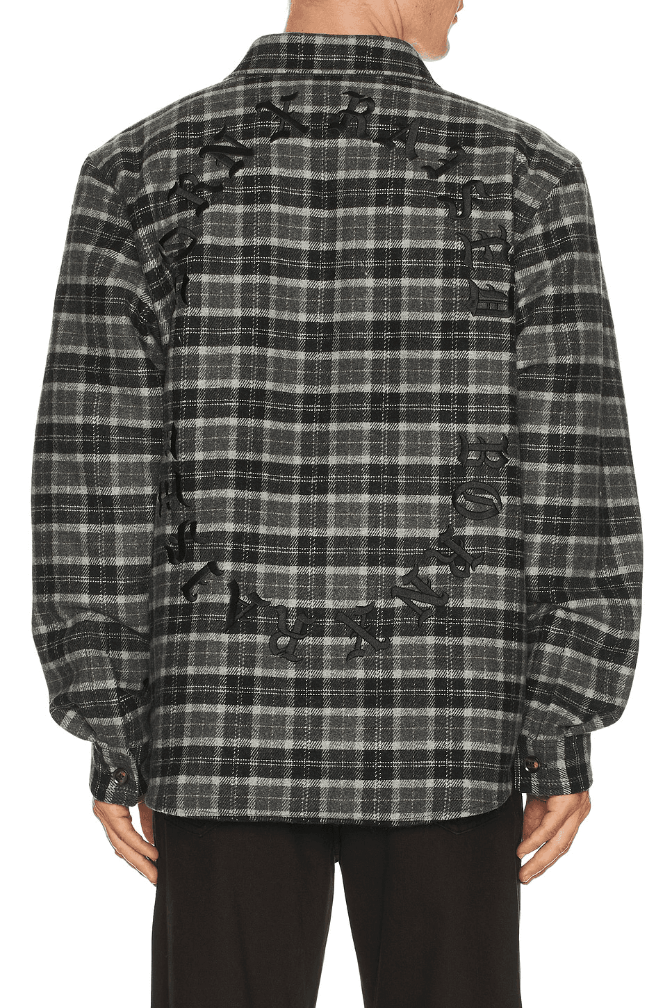 Embroidered Flannel Shirt Jacket - Image 1