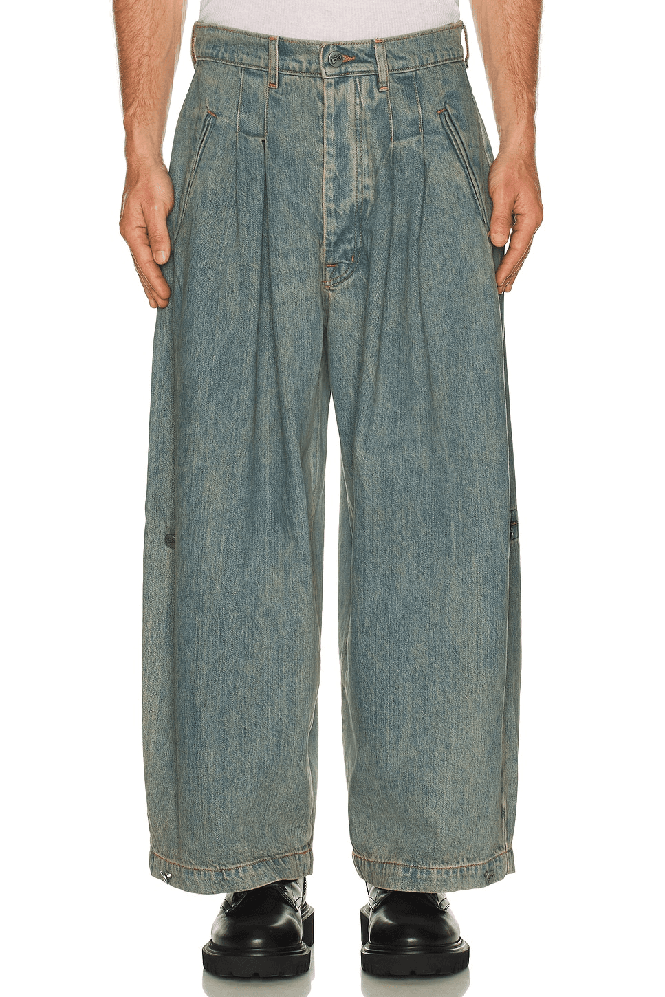 Washed Indigo Triptych Japanese Denim Pant - Image 1