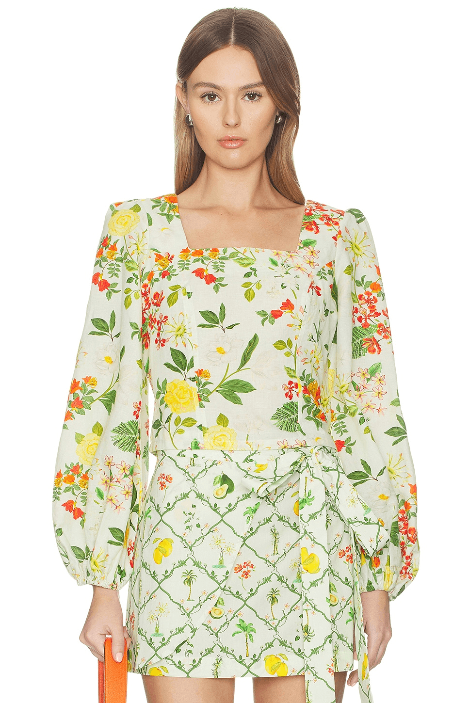 Square Neck Crop Blouse - Image 1