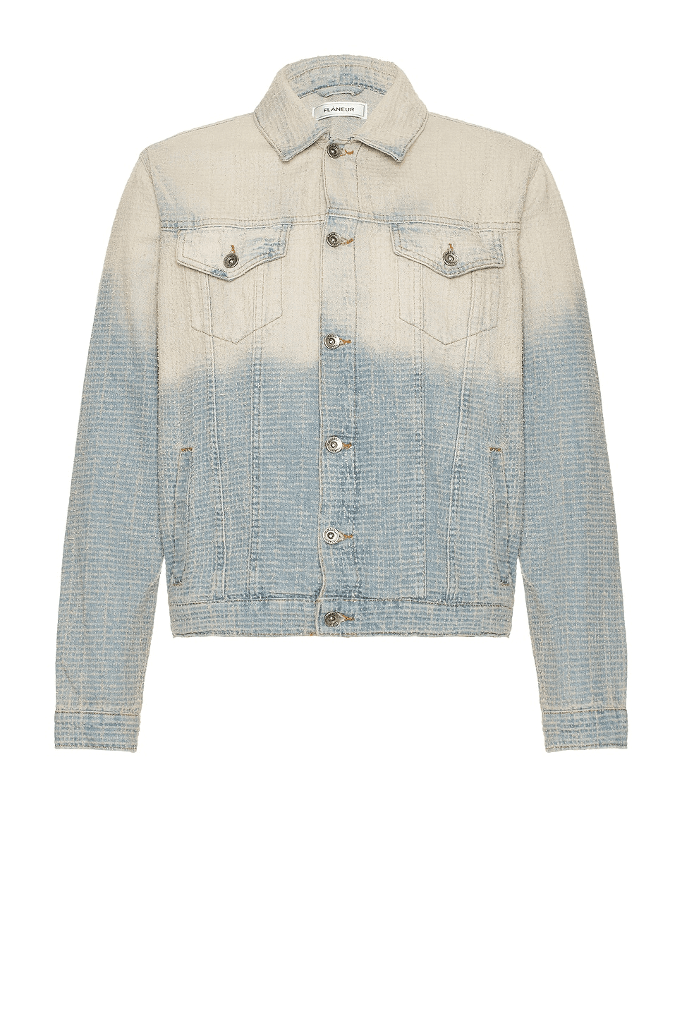 Faded Tweed Denim Jacket - Image 1