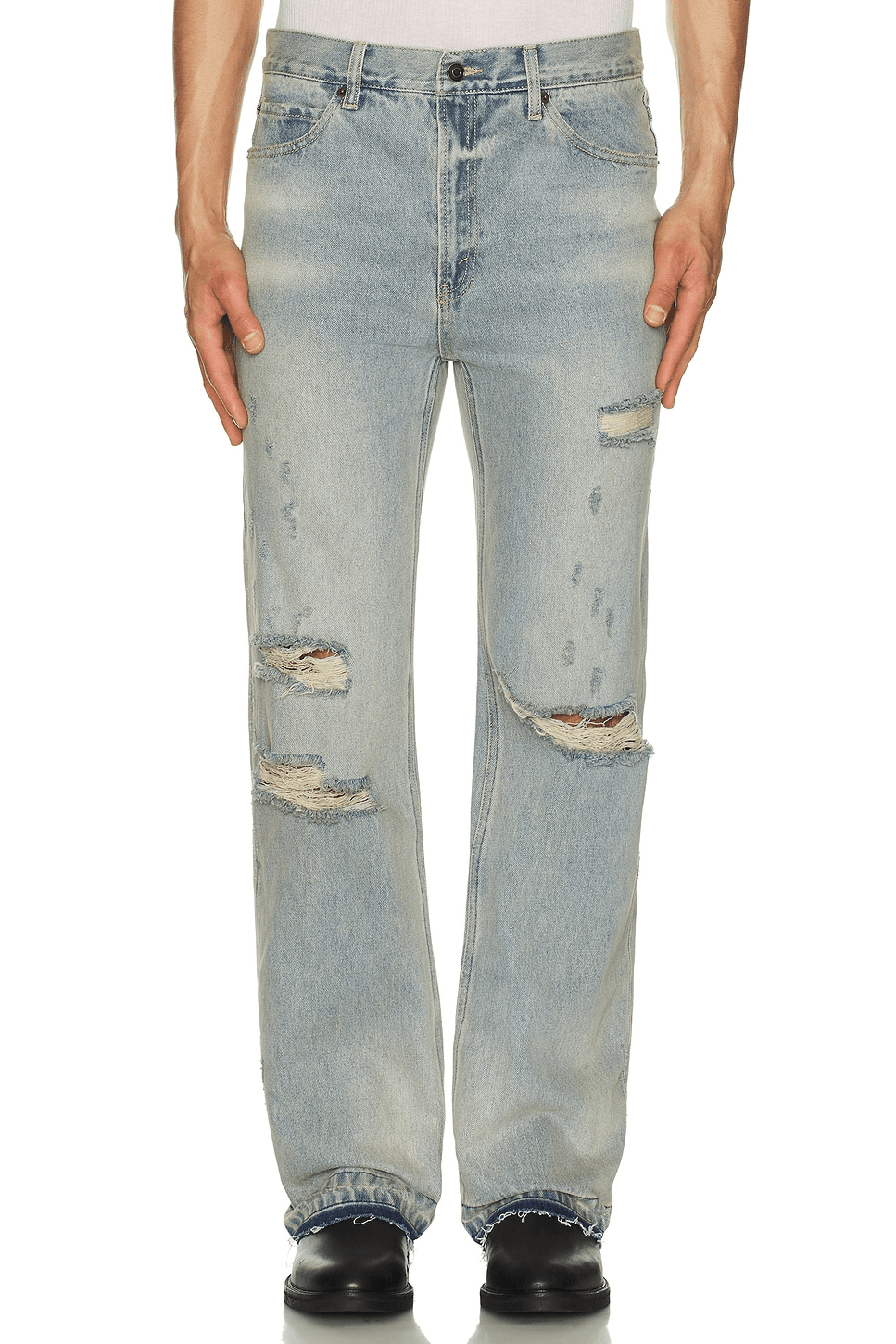 Distressed Denim Jeans - Image 1