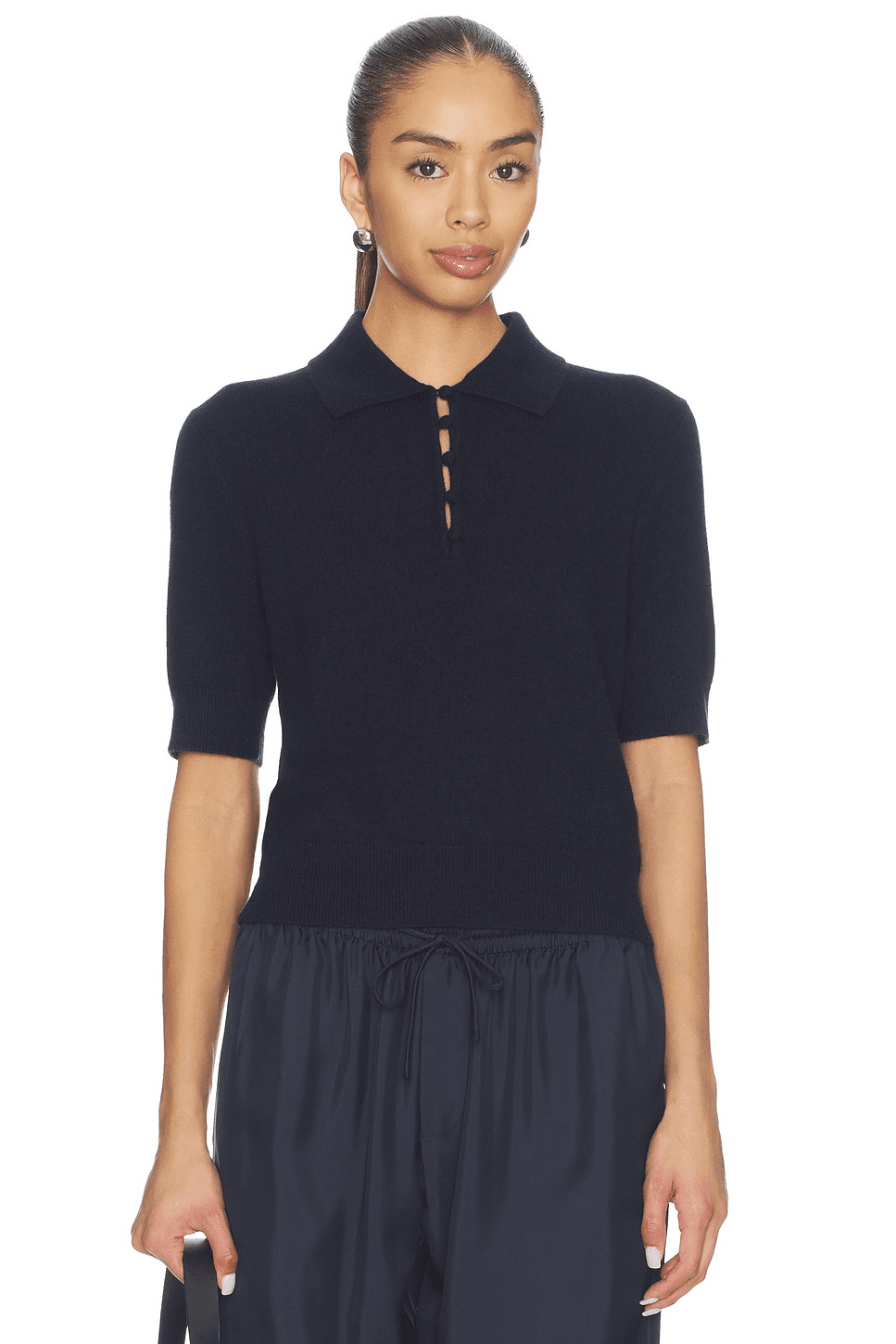 Cashmere Button Polo - Image 1