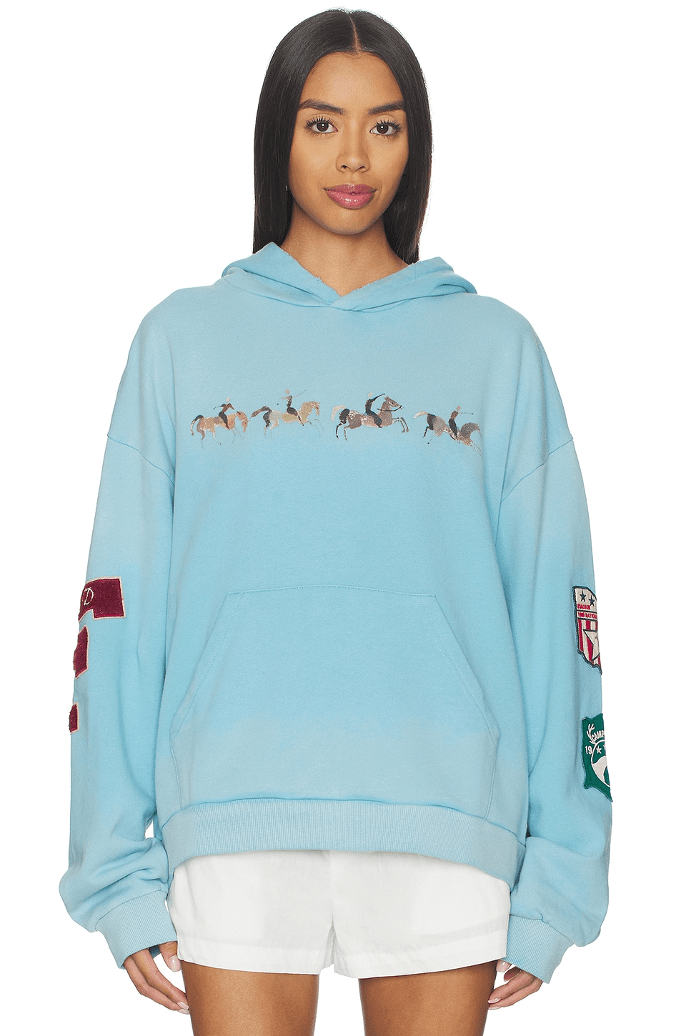 Horse Line Embroidered Hoodie - Image 1