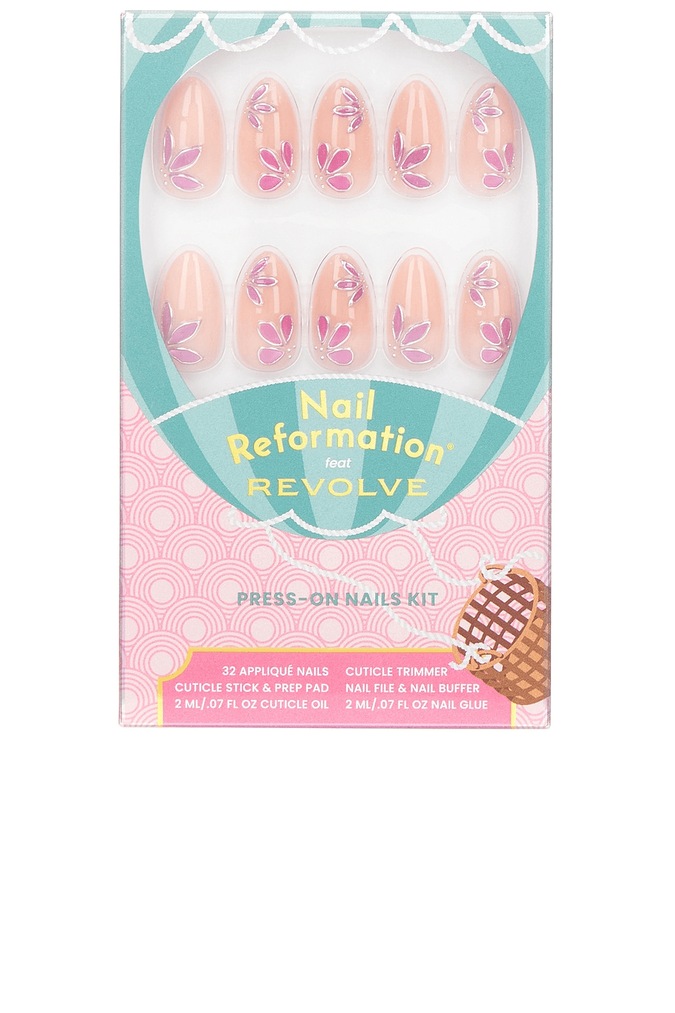 x REVOLVE Berry Blossom Press On Nails - Image 1