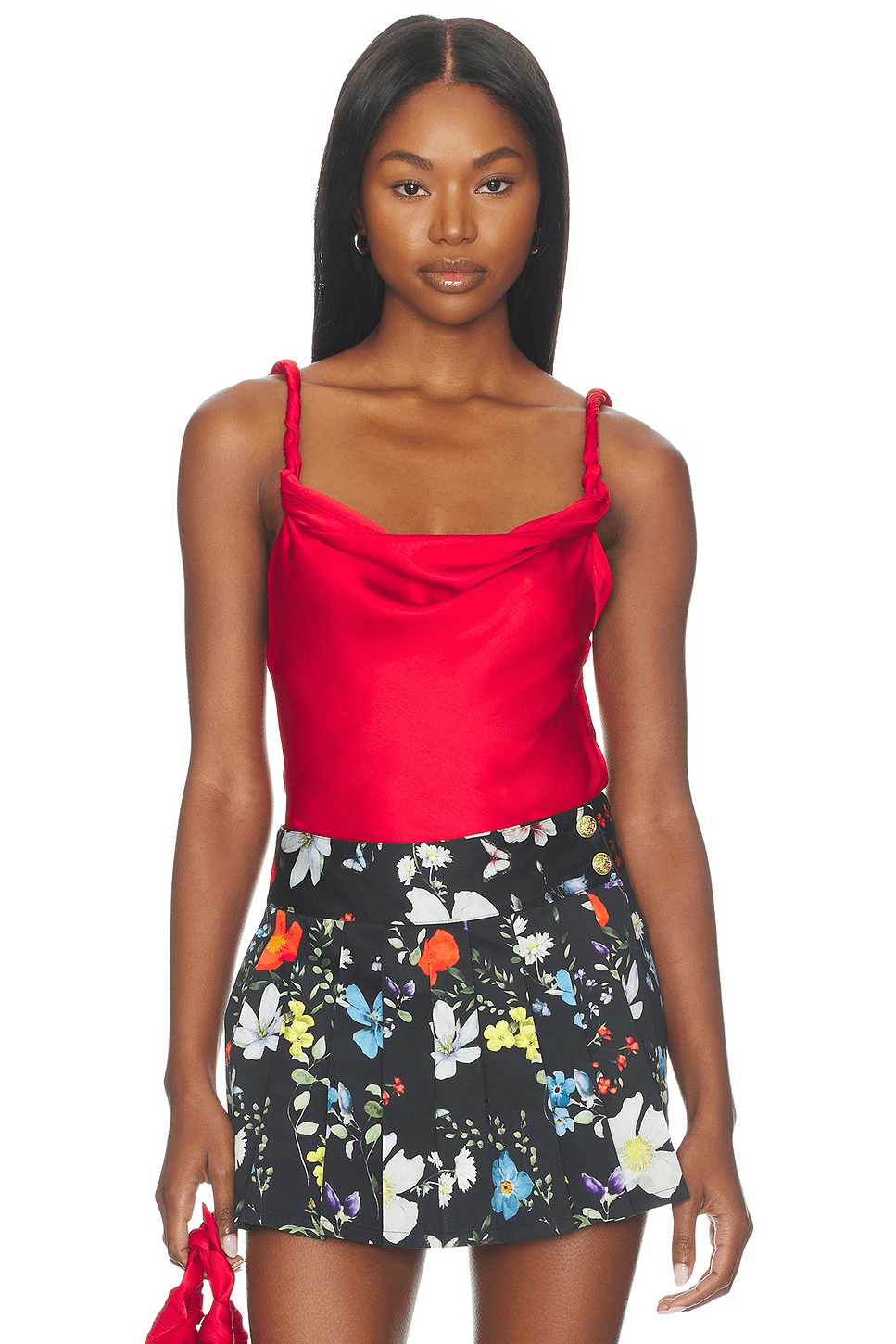 Monique Twist Strap Cowl Neck Tank - Image 1