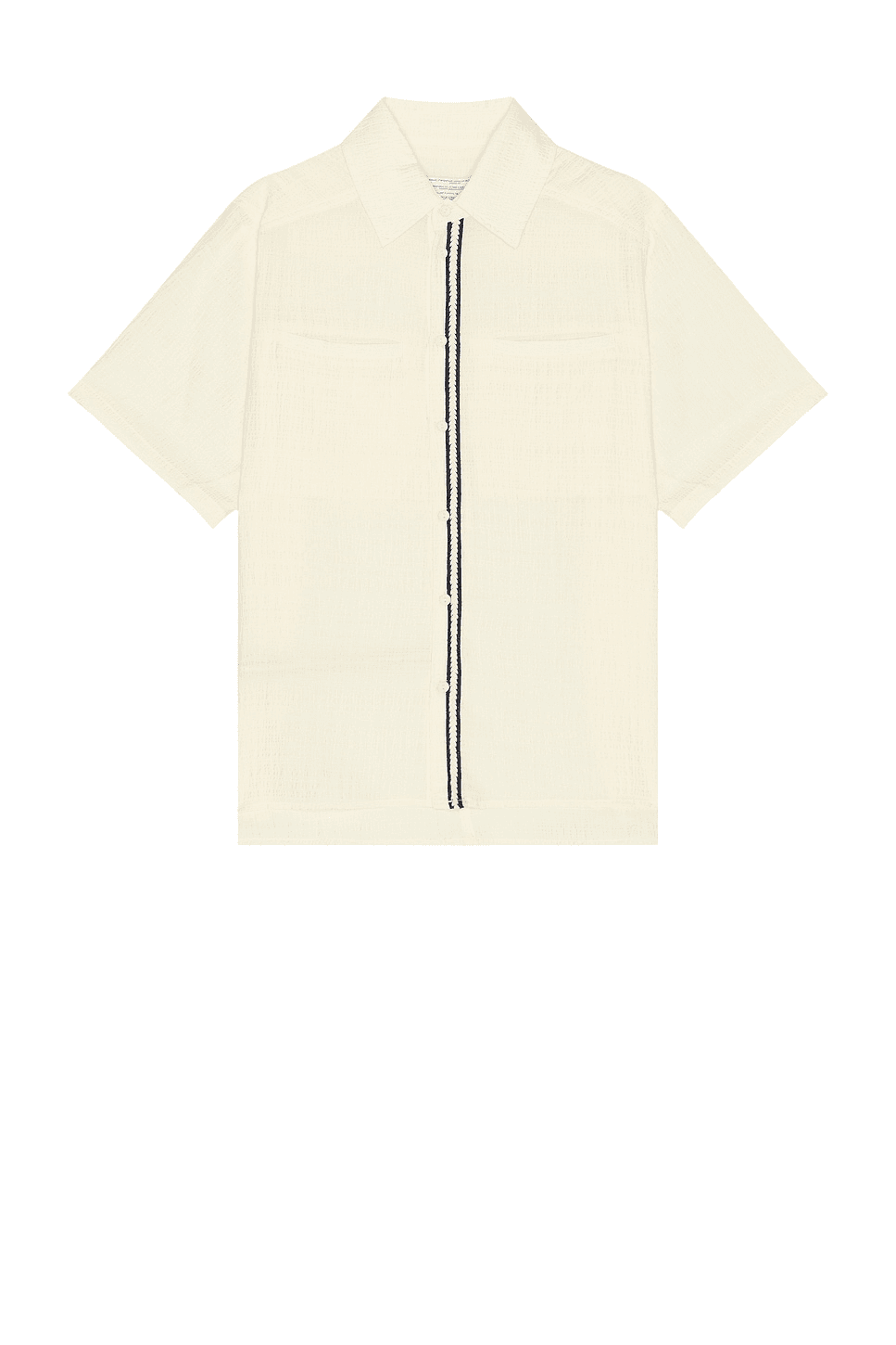 Weave Trim Button Up Shirt - Image 1