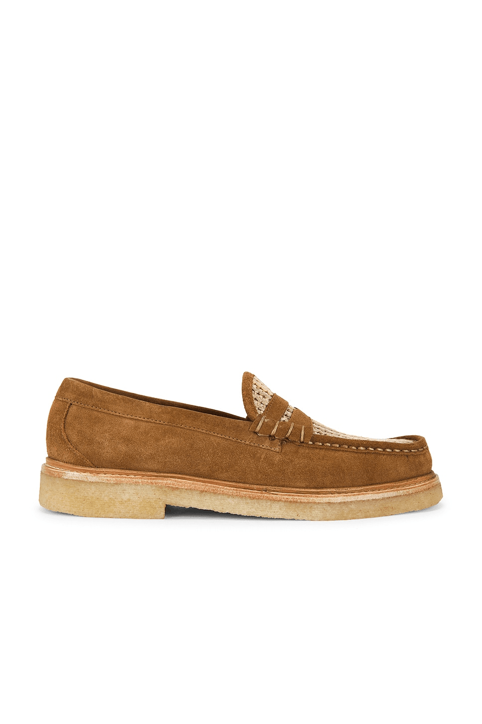 Larson Crepe Sole Rafia in Cognac And Natural - Image 1