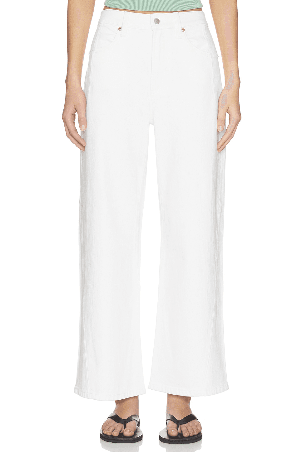 Kyra Ankle High Rise Bowed Ankle Jeans - Image 1