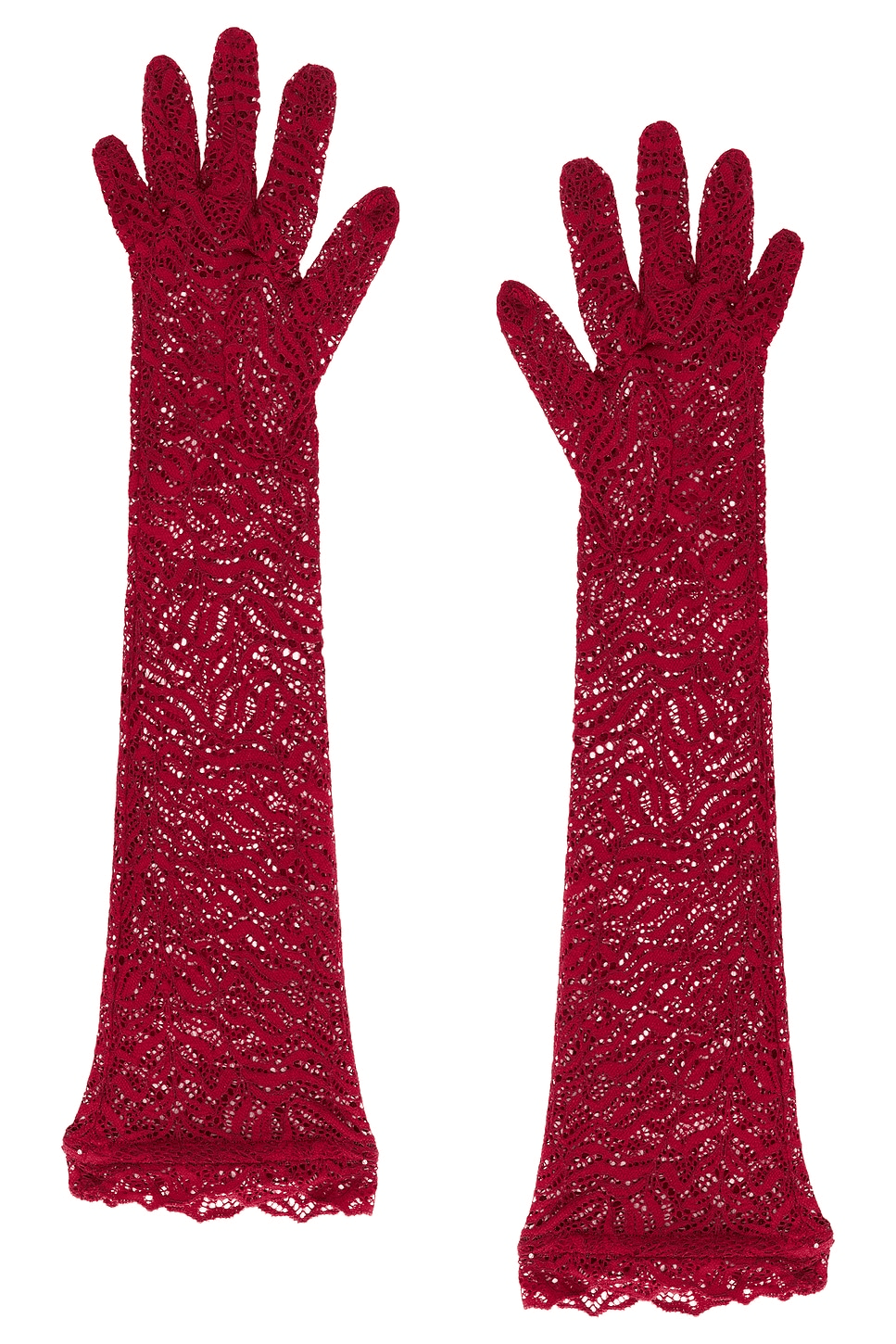 Stretch Lace Elbow Gloves - Image 1