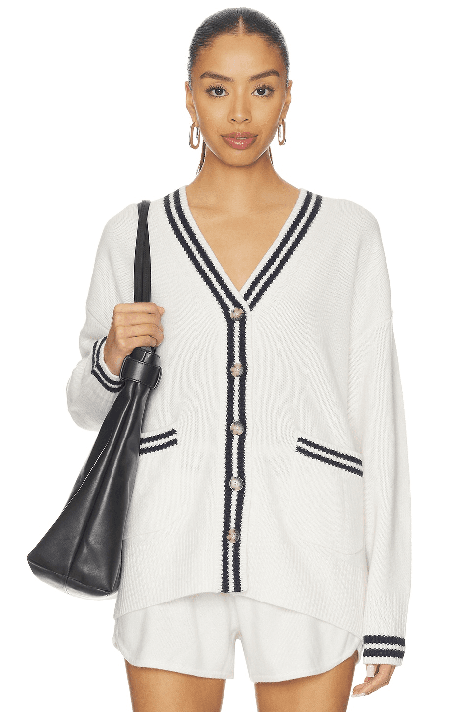Cashmere Varsity Cardigan - Image 1