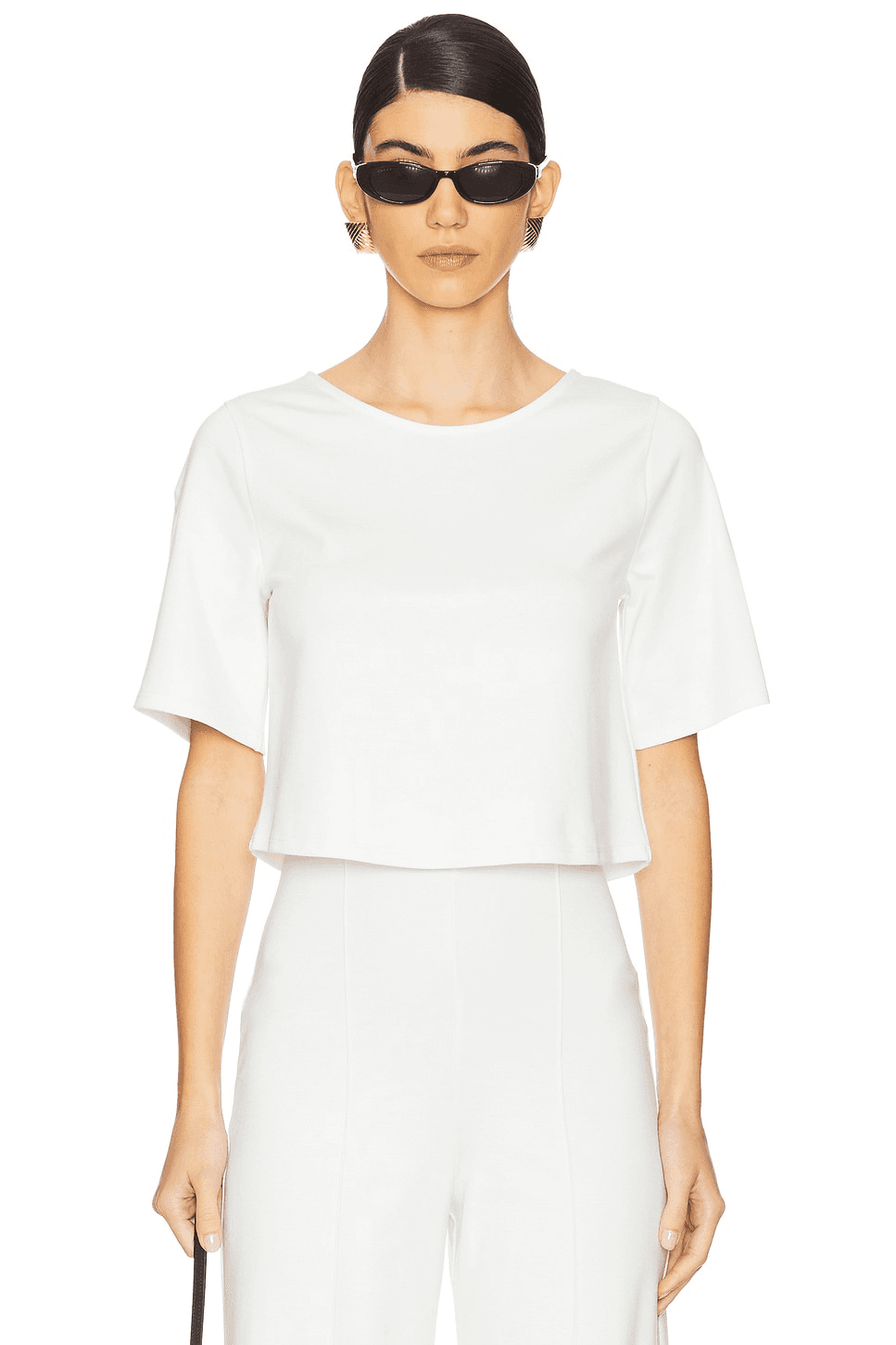 Ponte Knit Short Sleeve Top - Image 1