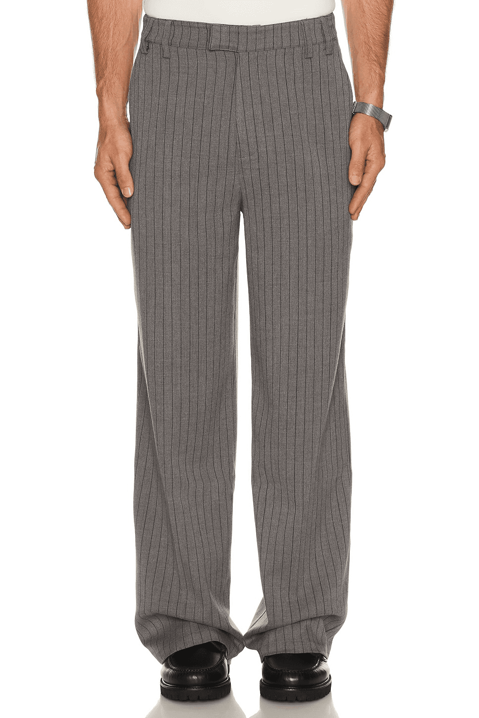 Herringbone Pleated Trousers - Image 1