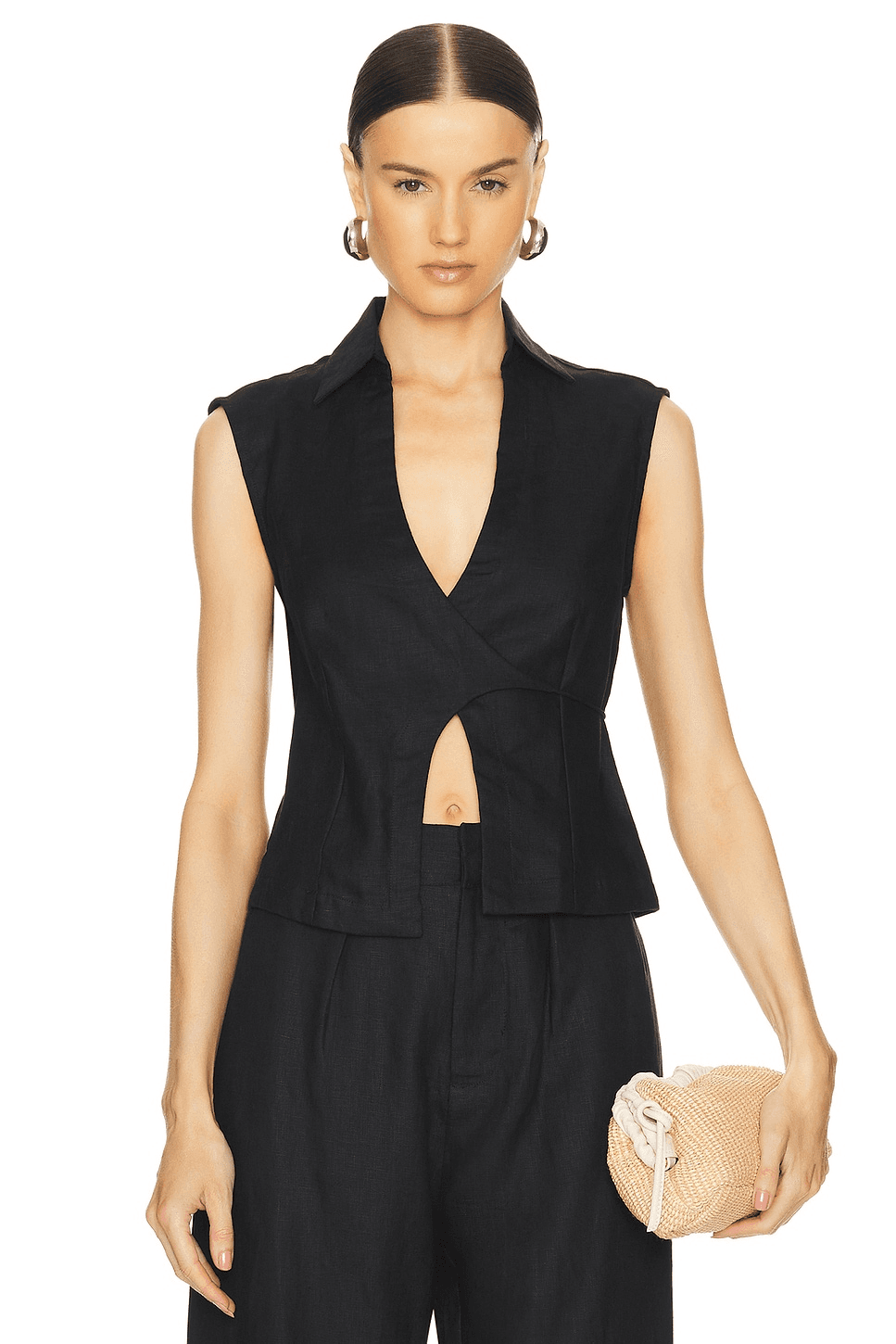Antibes Sleeveless Wrap Shirt - Image 1