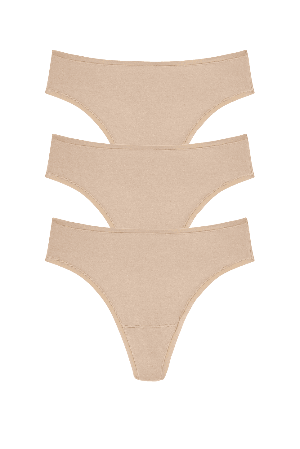 Bliss Bare Cotton Thong 3-pack - Image 1